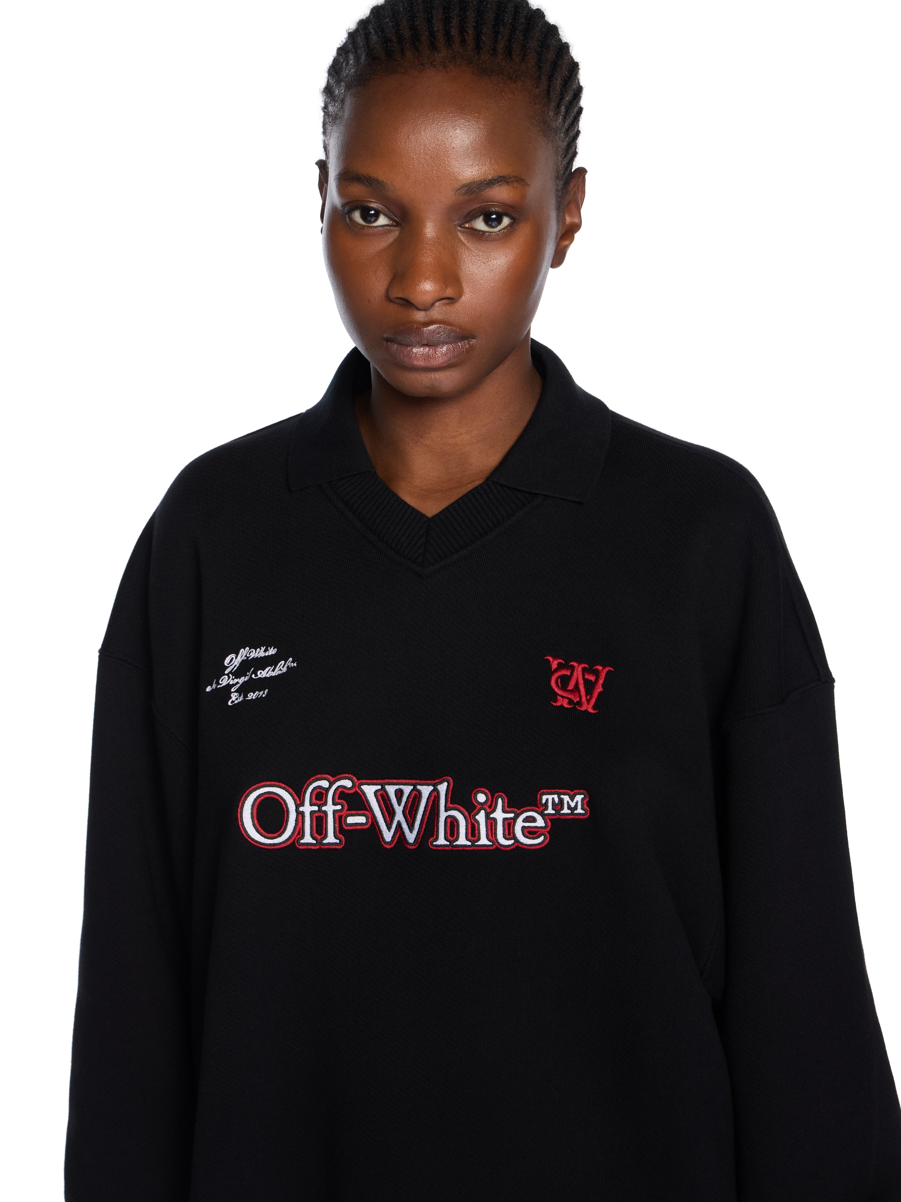 Off-White Sporty Polo Sweatdress Black