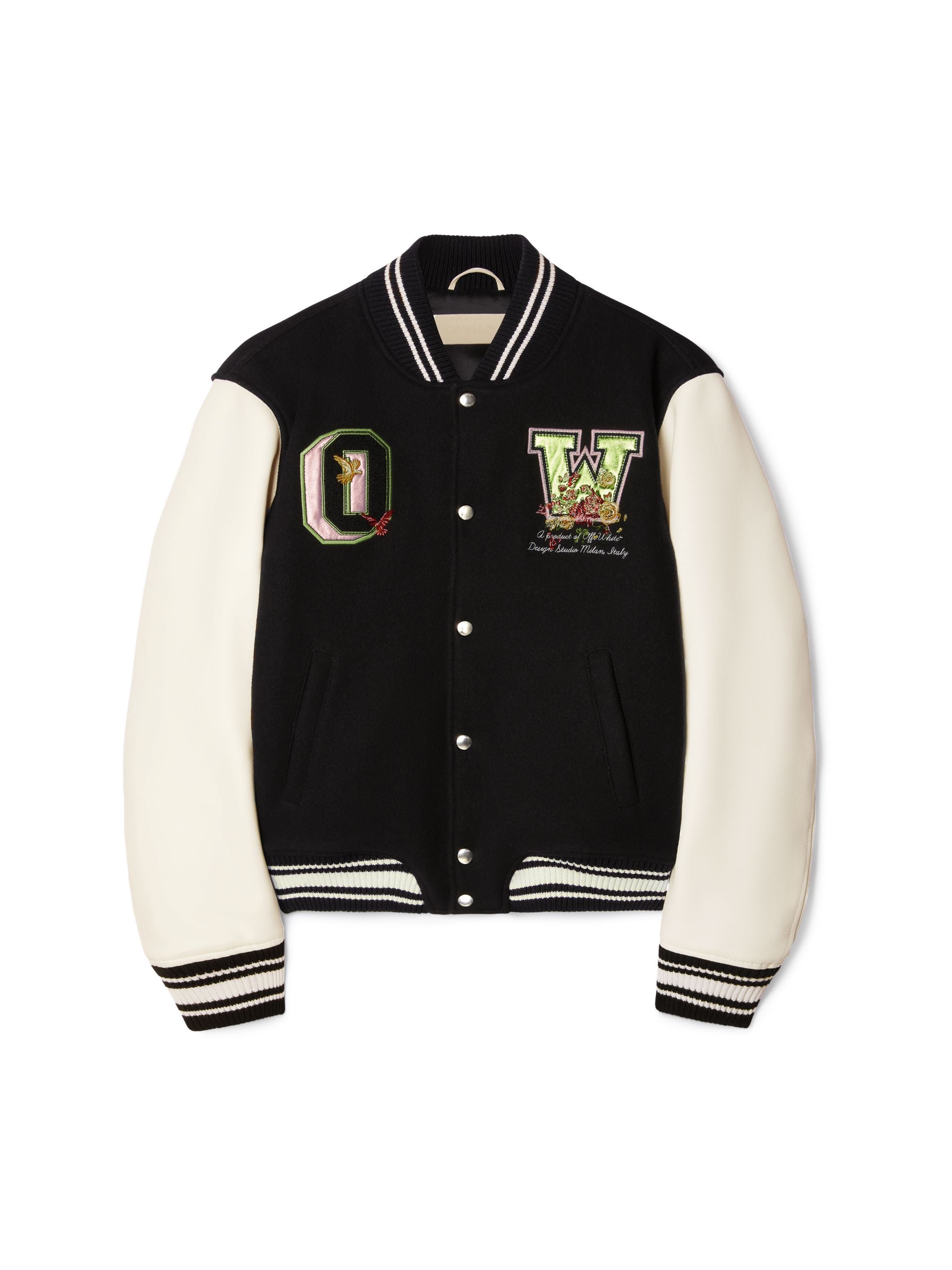 Off-White Wo Flowers Varsity Black