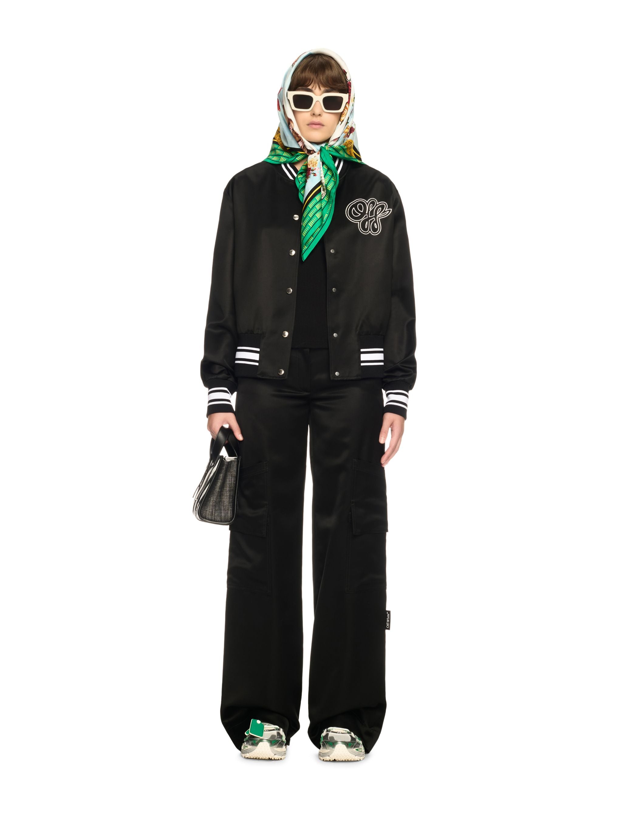 Off-White Heavy Satin Souv Jkt Black