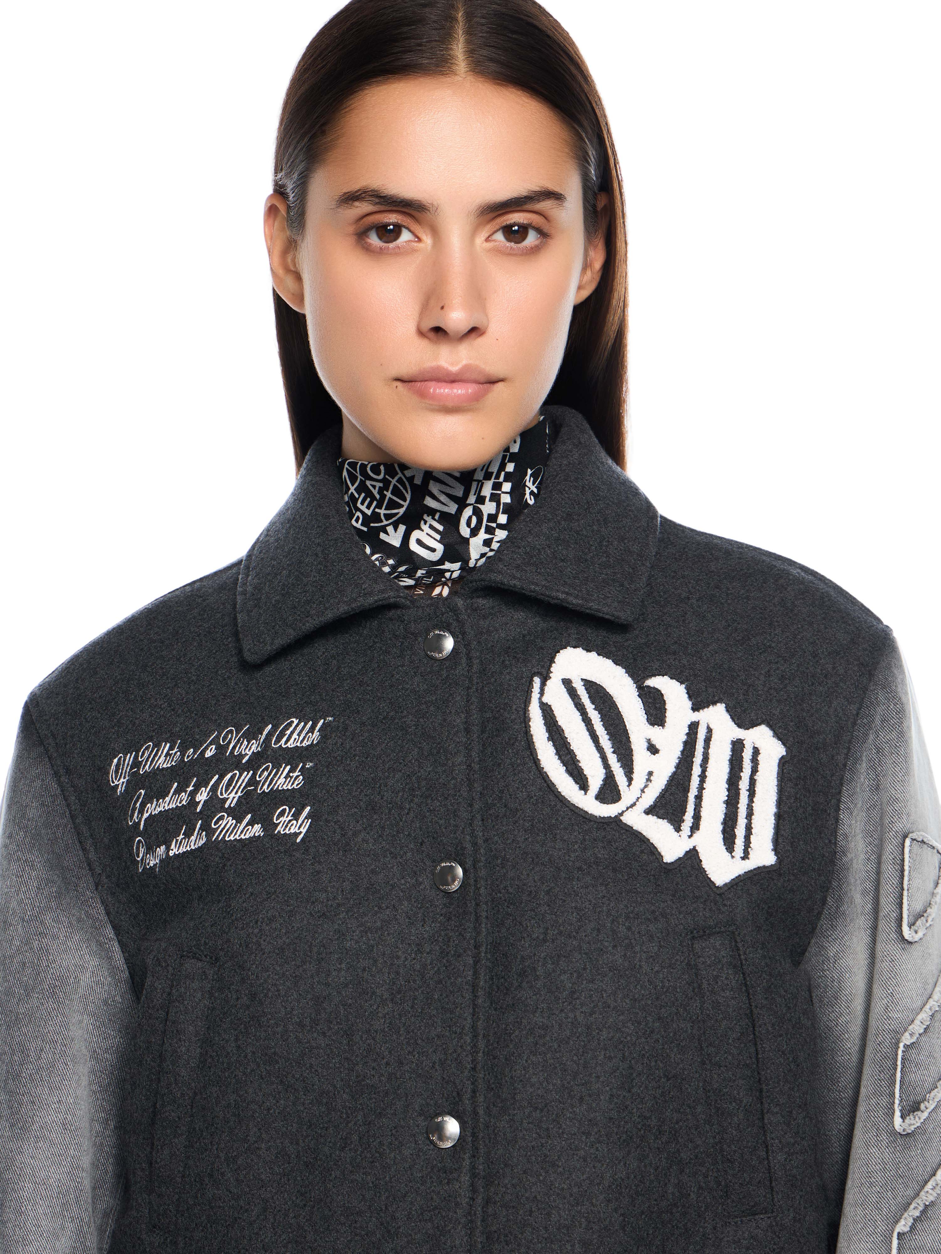Off-White Gothic Class Varsity Jacket Black
