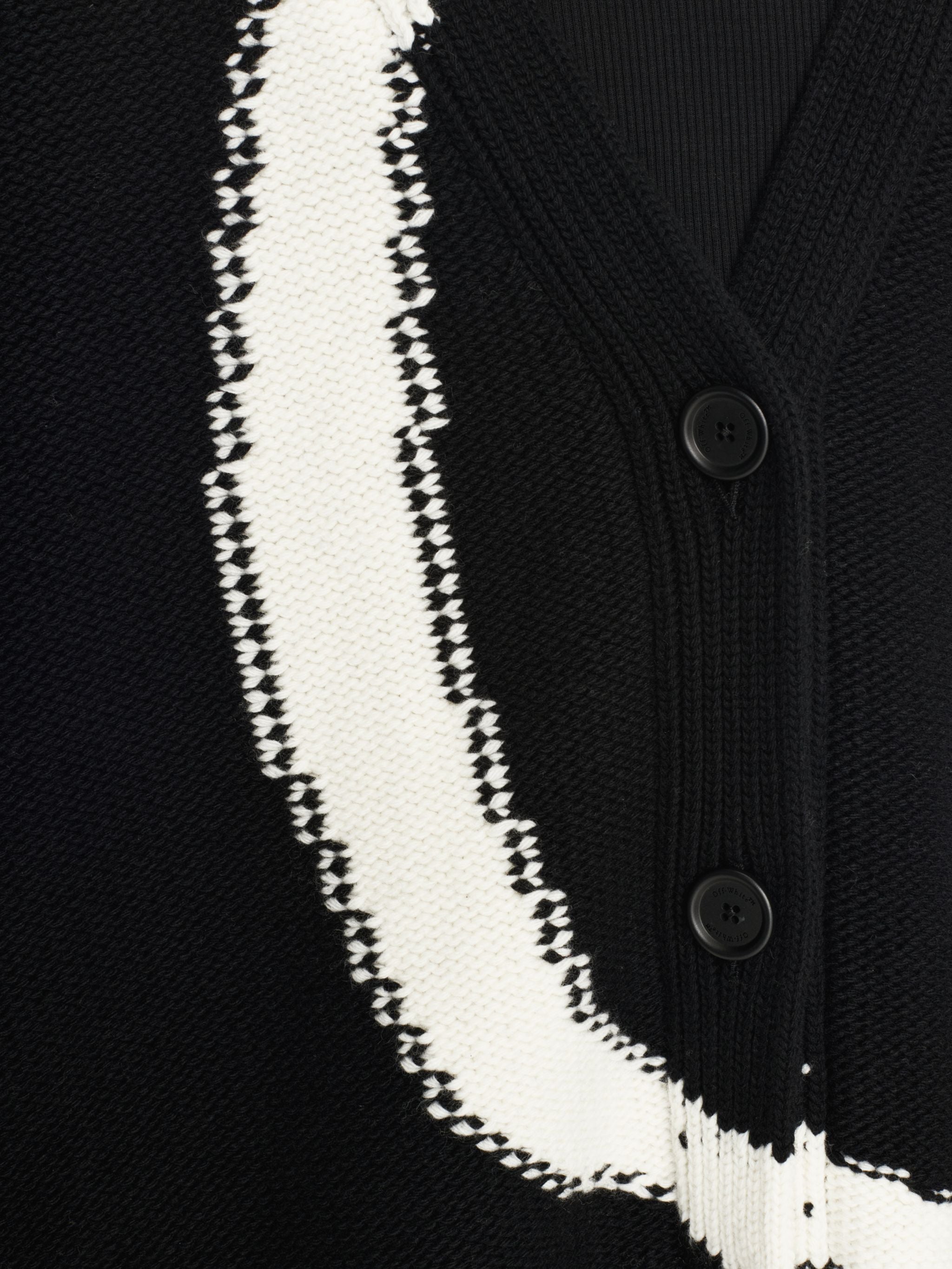 Off-White Ow Maxi Logo Cardigan Black