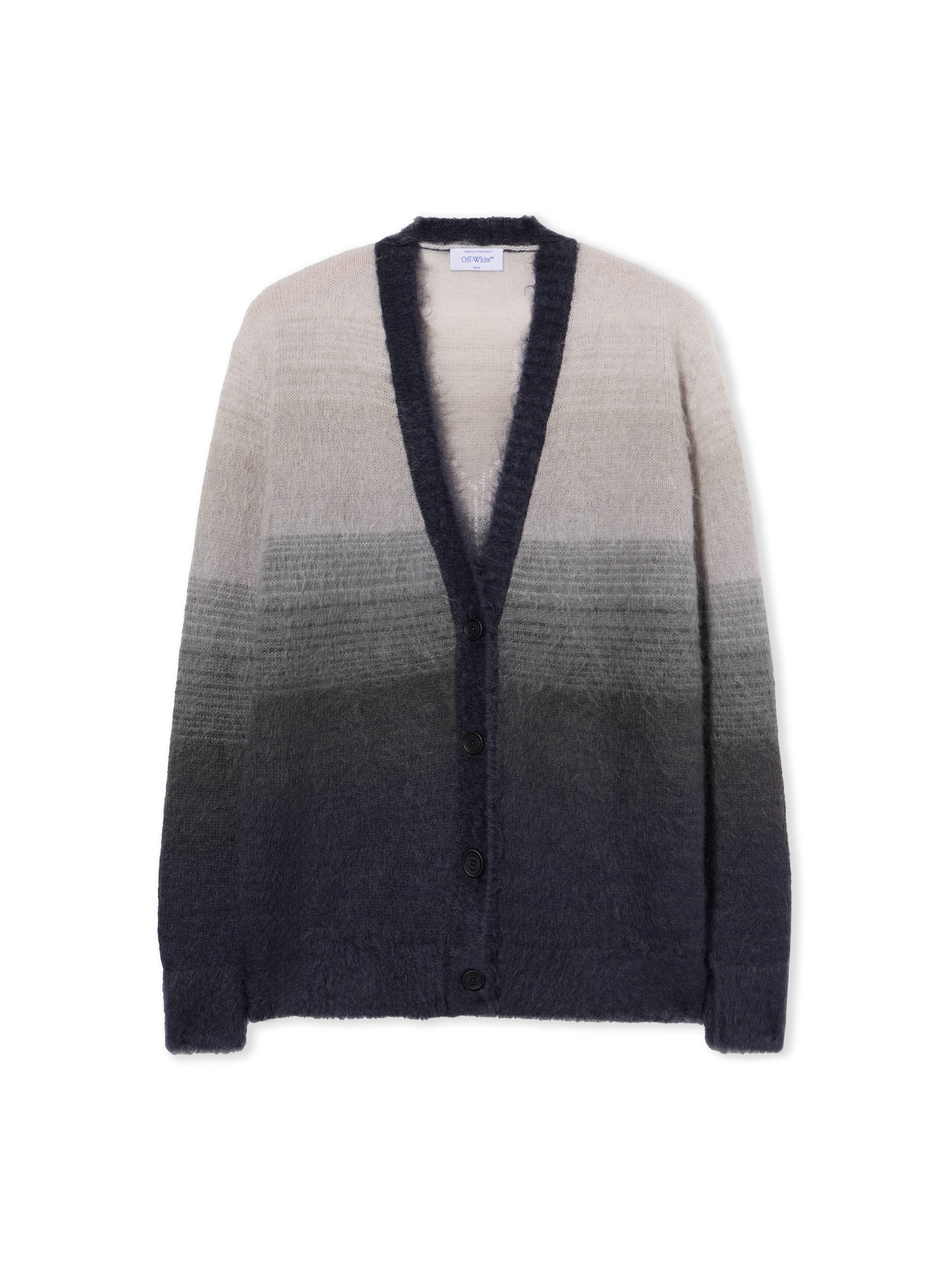 Off-White Mohair Arrow Degrade Cardigan Black