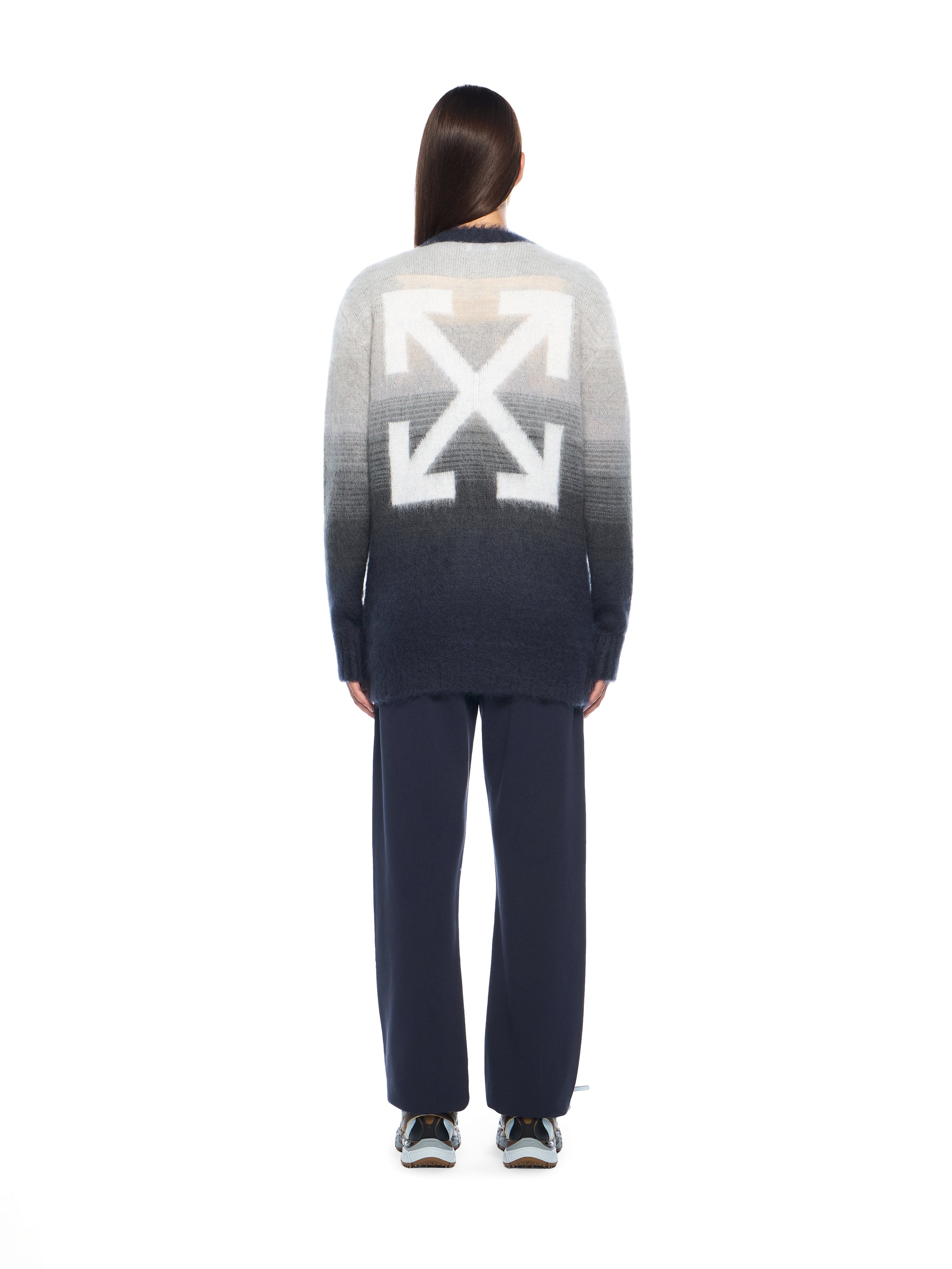 Off-White Mohair Arrow Degrade Cardigan Black