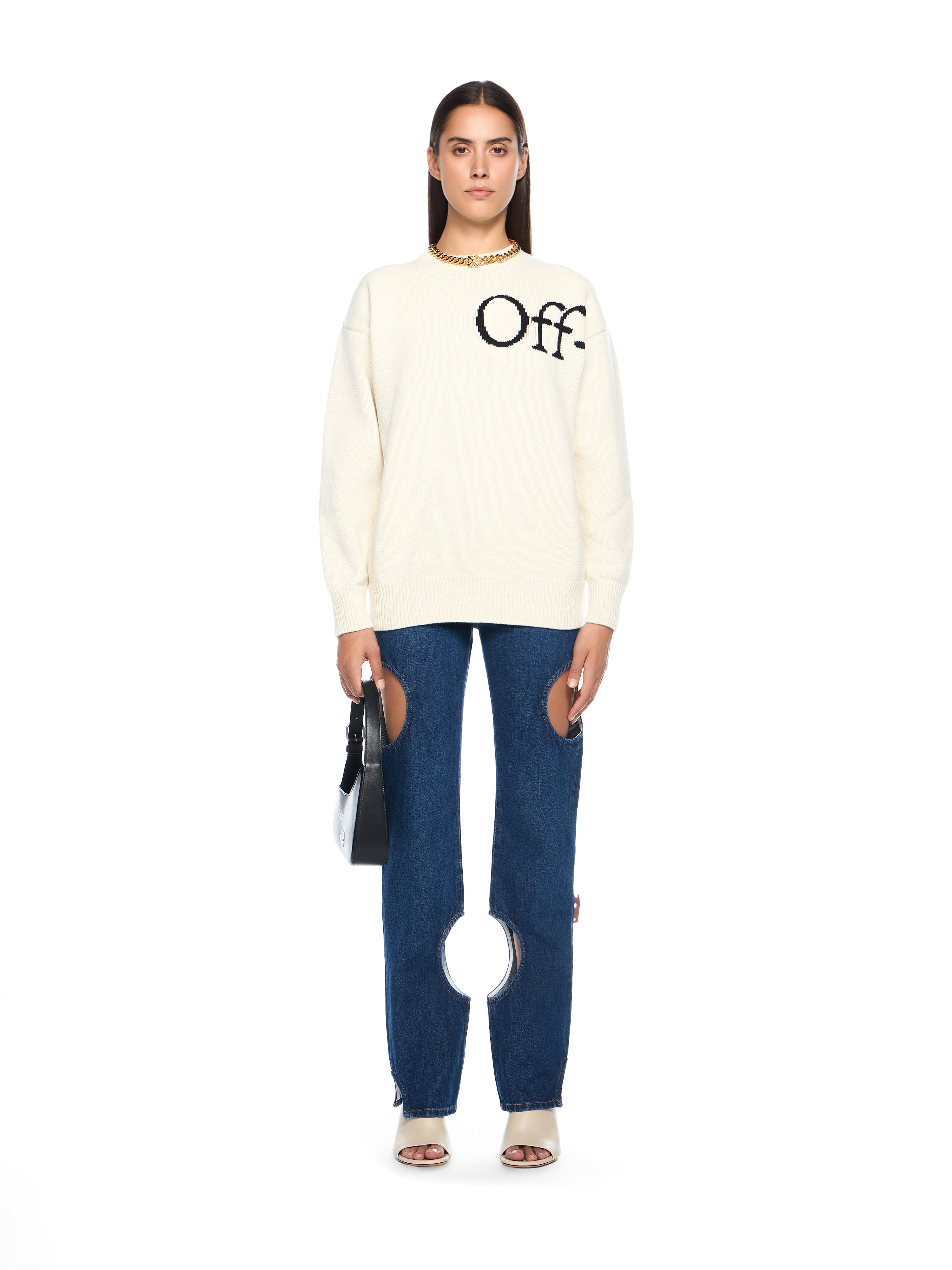 Off-White Bookish Logo Knit Sweater Black