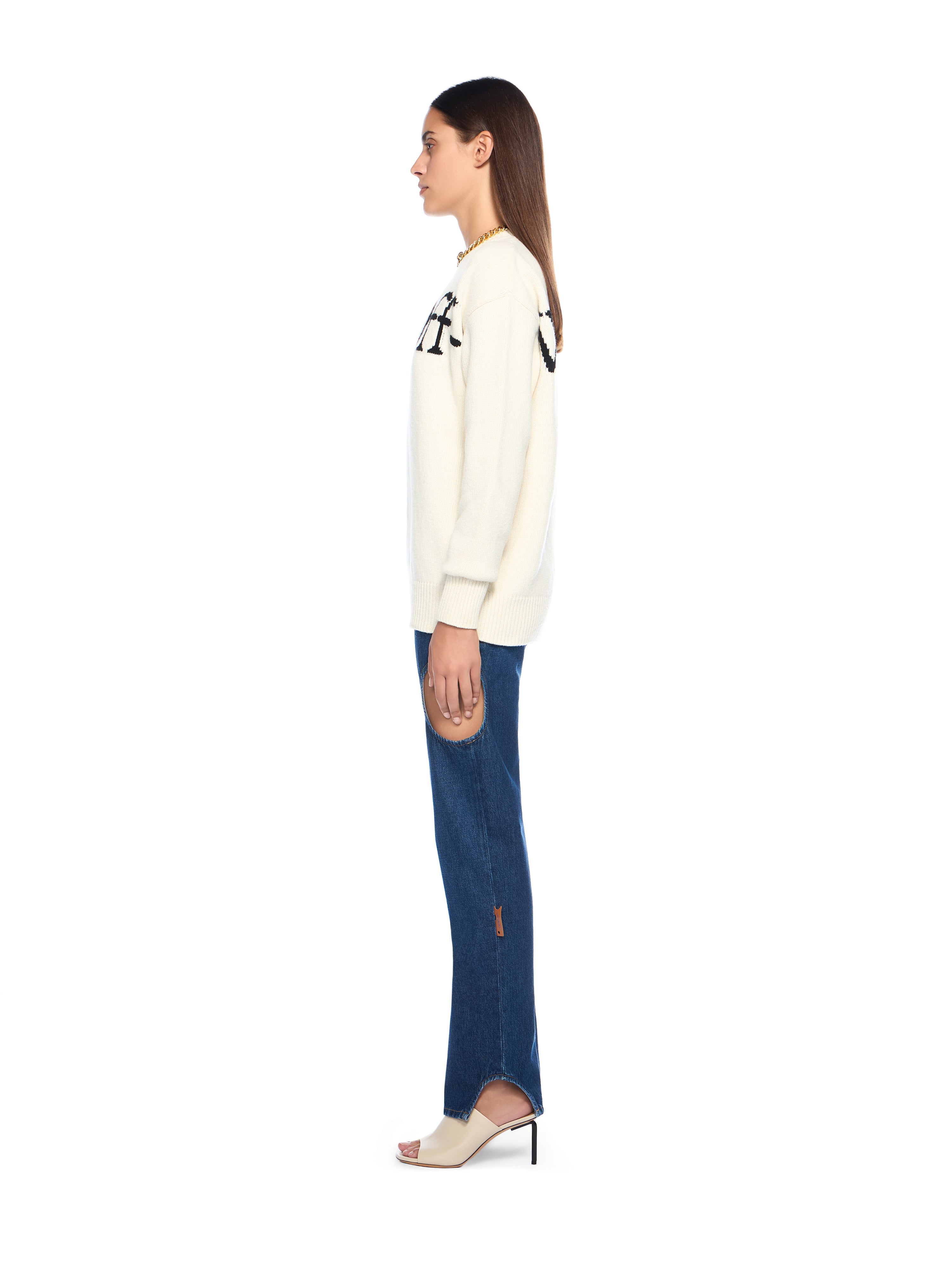Off-White Bookish Logo Knit Sweater Black