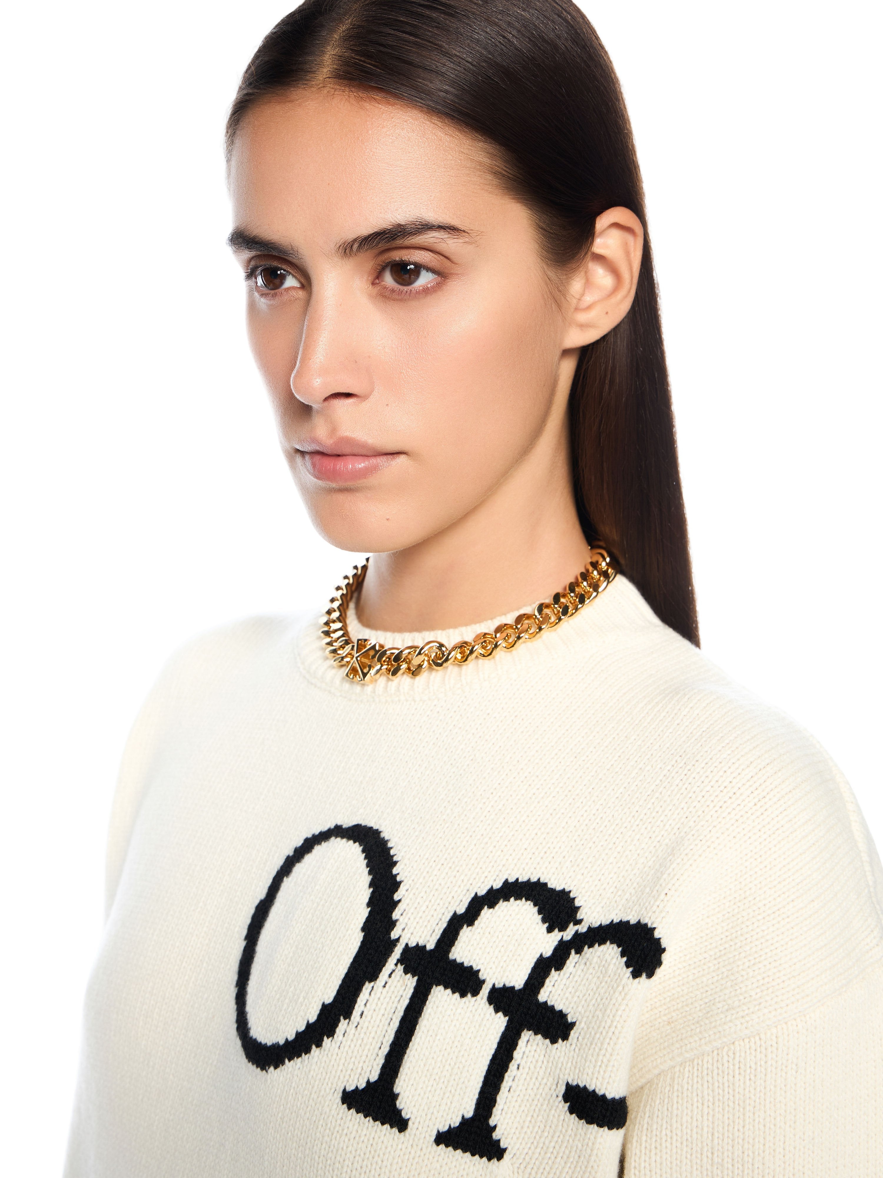 Off-White Bookish Logo Knit Sweater Black
