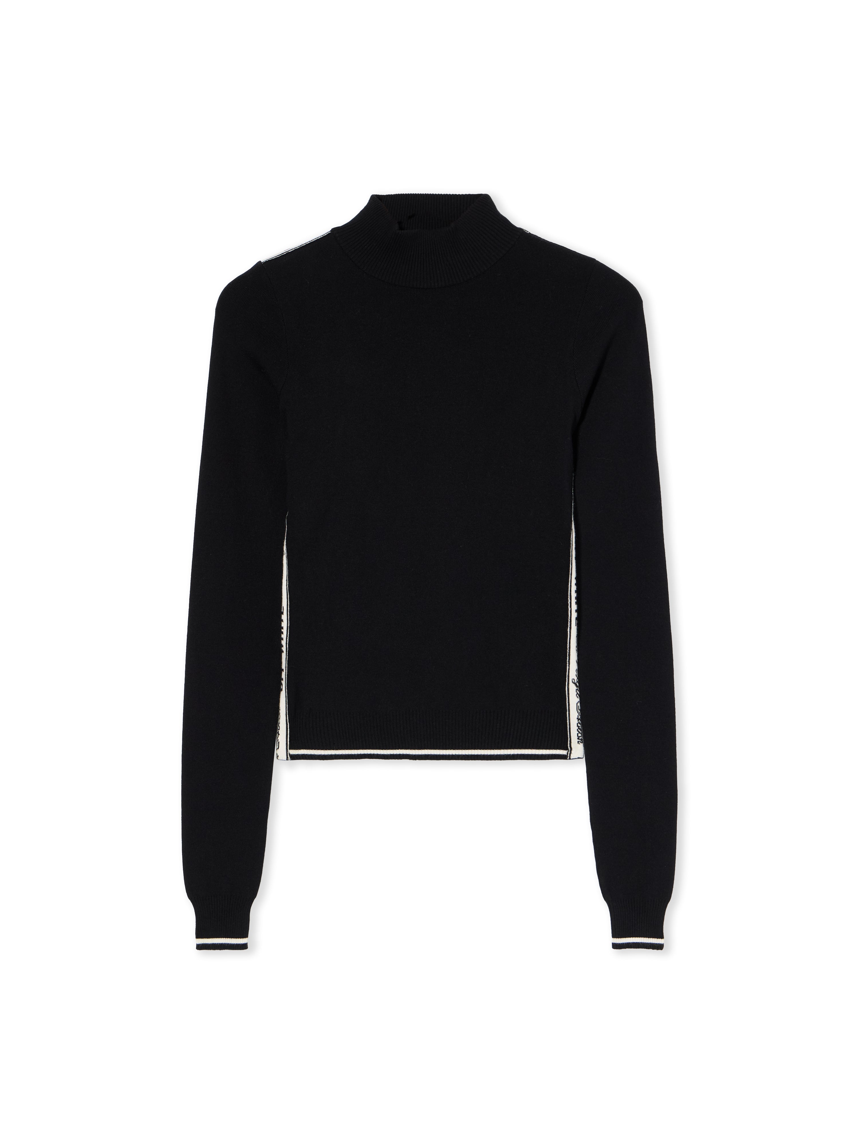 Off-White Logoband Knit Turtleneck Sweater Black