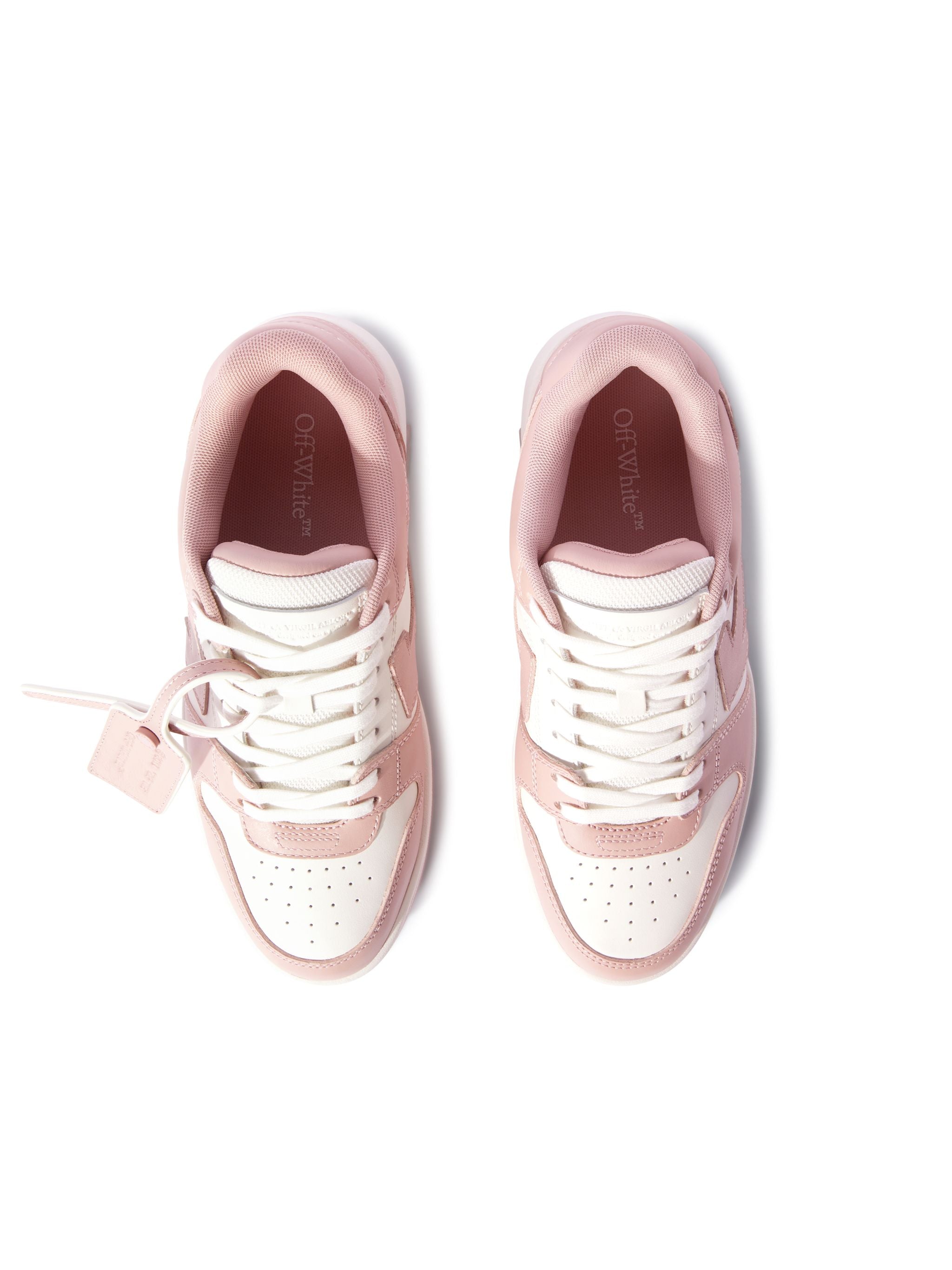 Off-White Out Of Office Calf Leather Sneakes Womens Pink