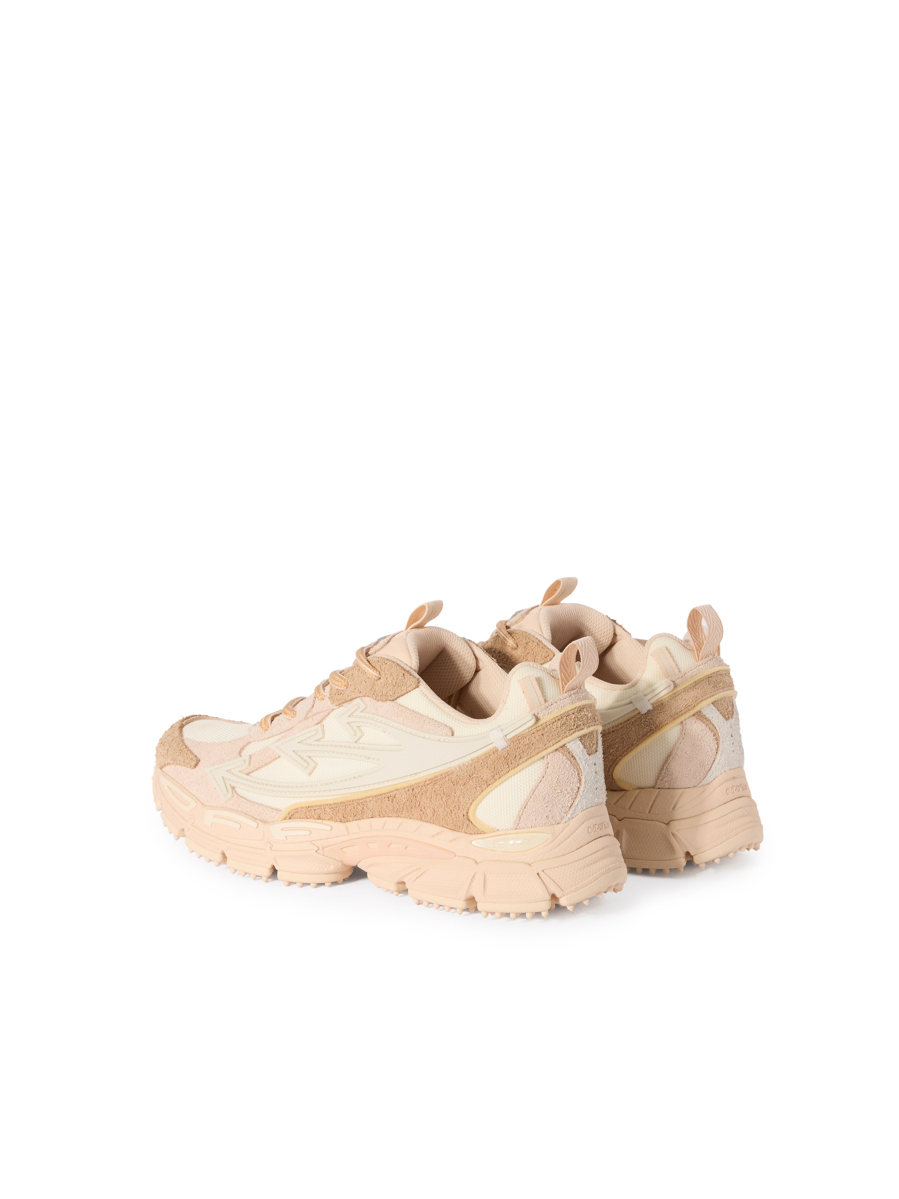 Off-White Be Right Back Suede Sneakers Womens Nude