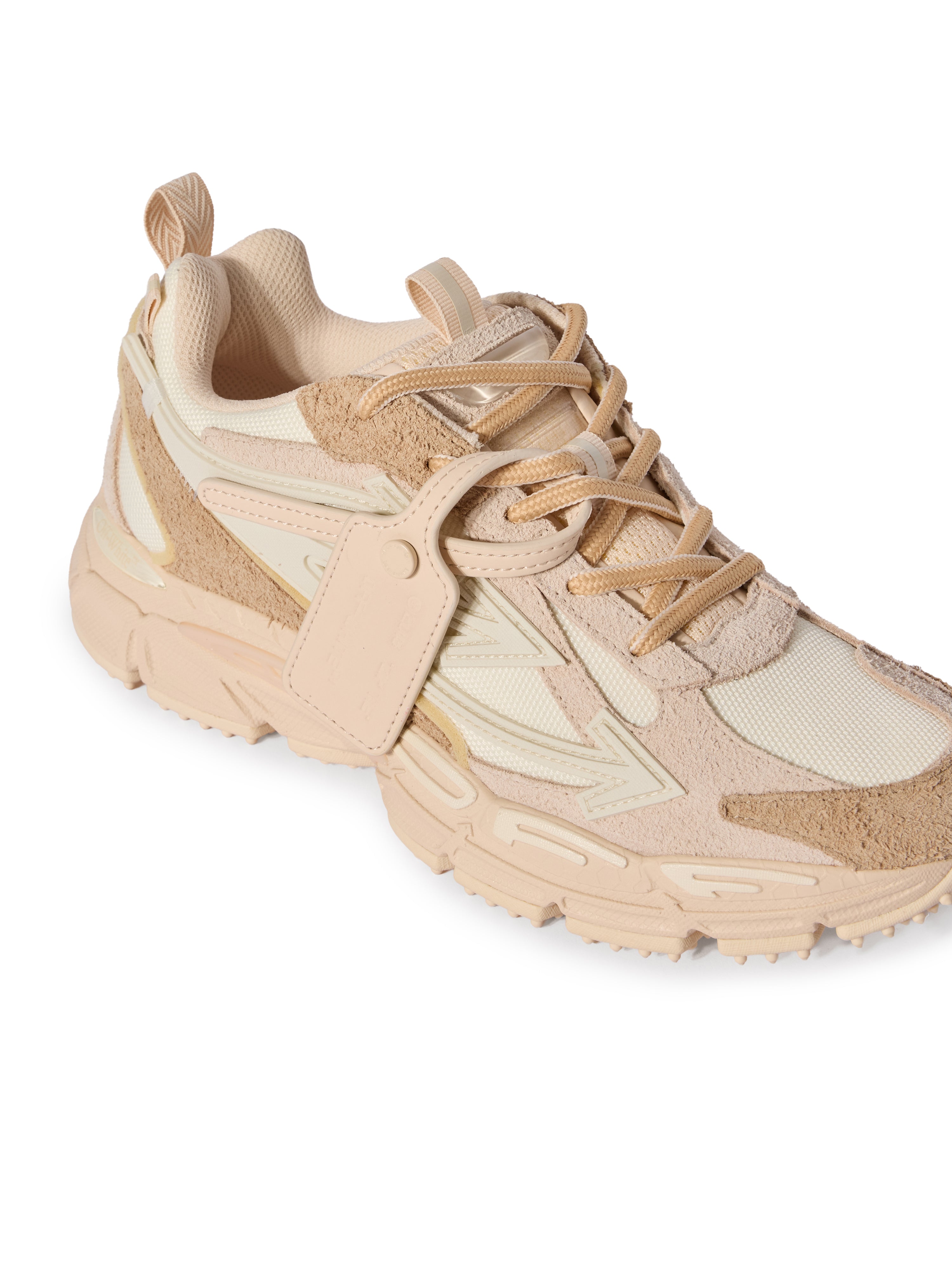 Off-White Be Right Back Suede Sneakers Womens Nude