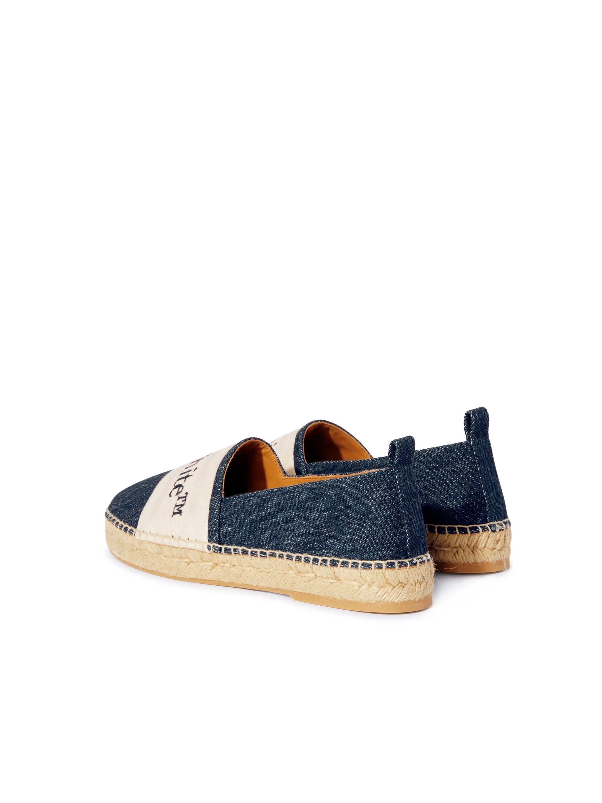 Off-White Bookish Denim Espadrilles Womens Blue