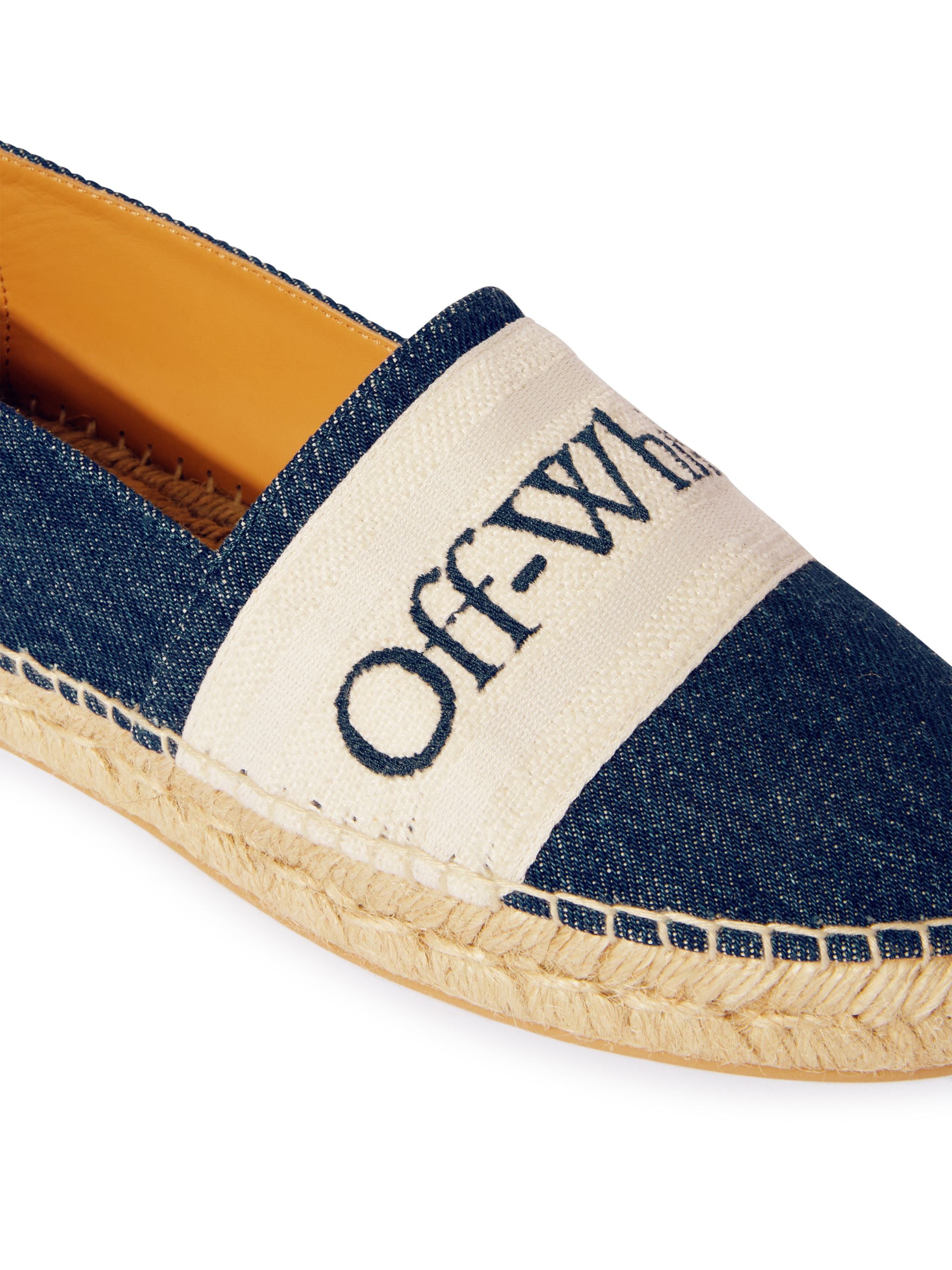 Off-White Bookish Denim Espadrilles Womens Blue