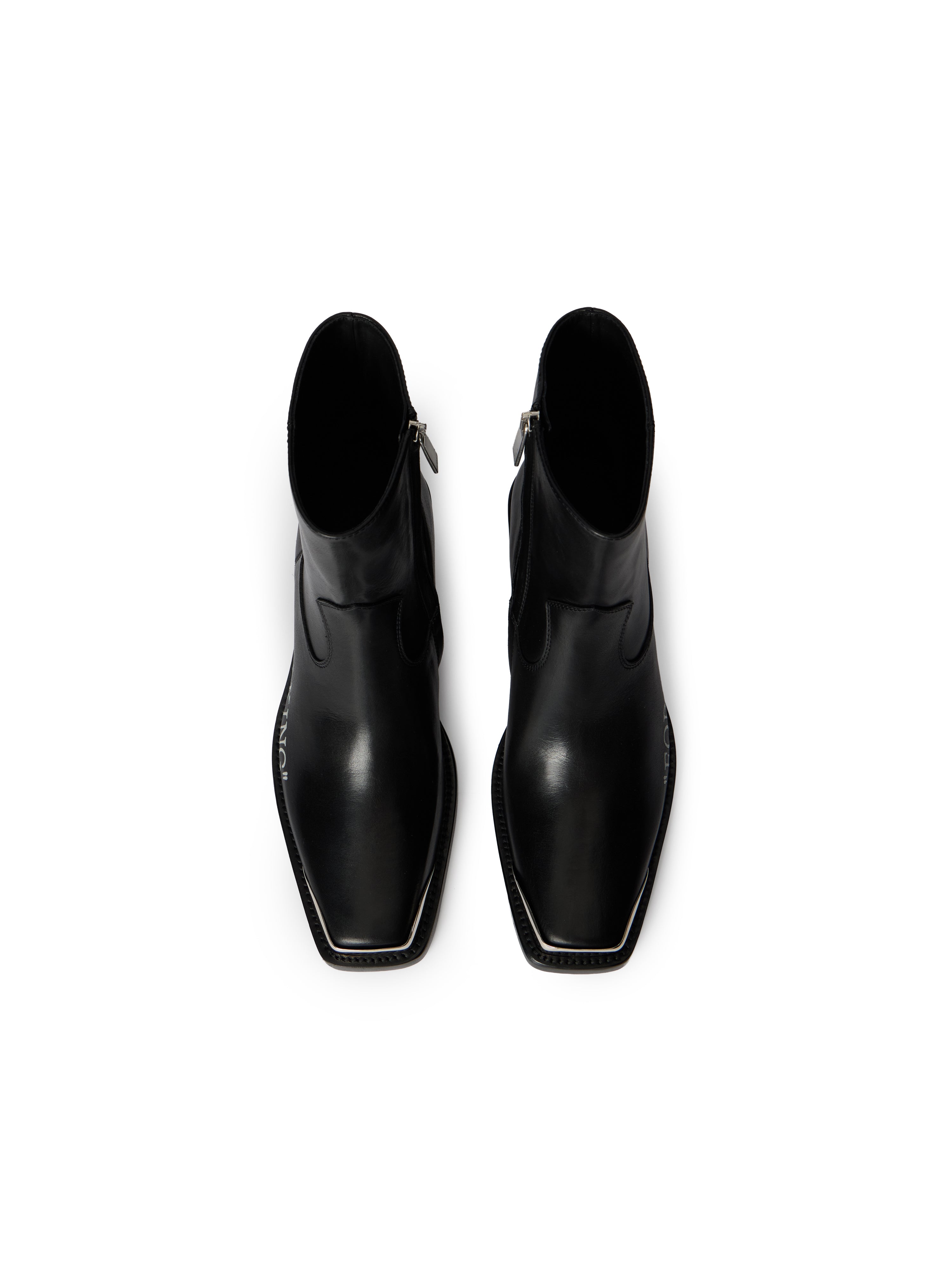 Off-White For Walking Texan Ankle Boots Womens Black