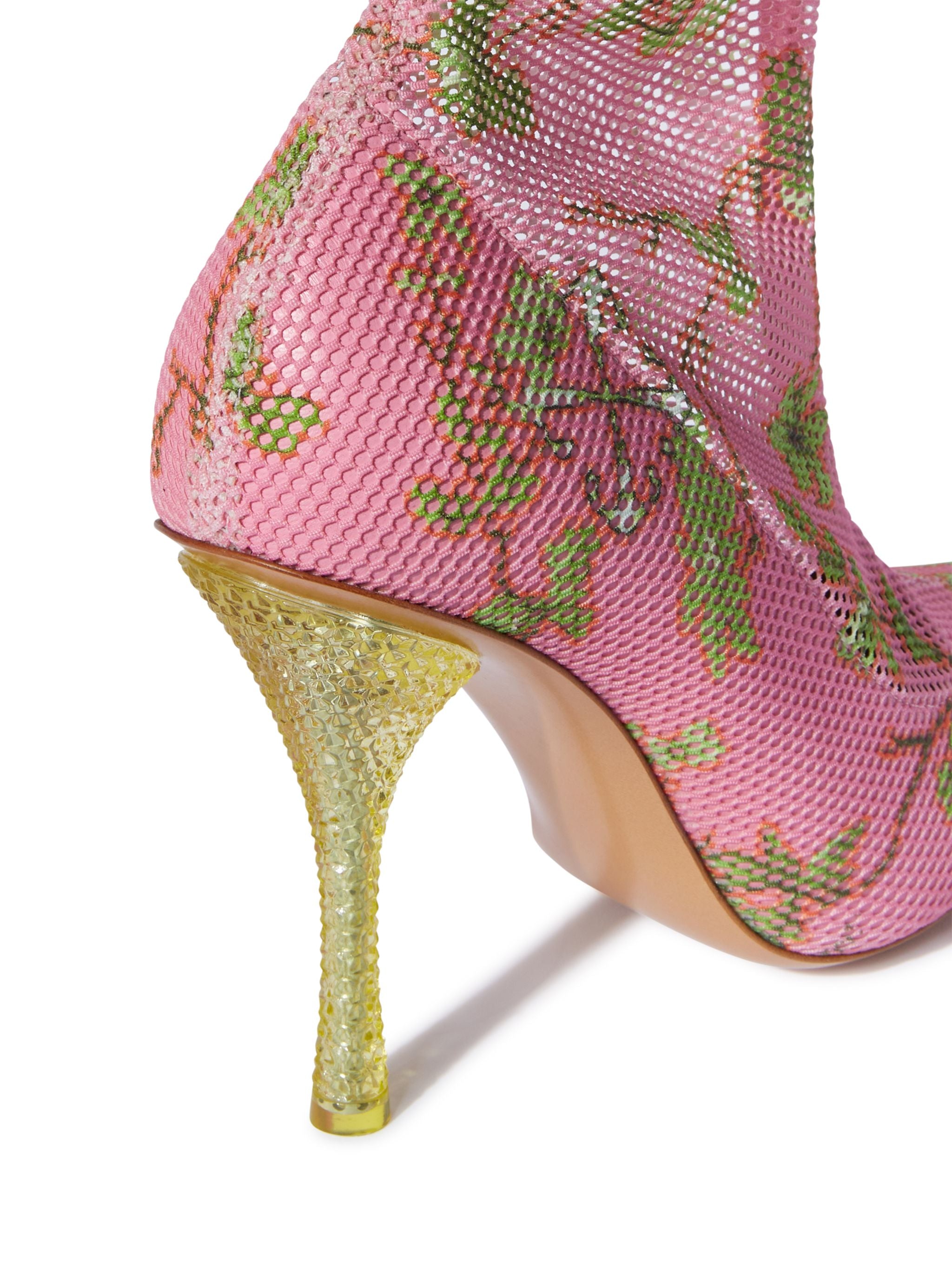 Off-White Crystal Printed Mesh Cuissard Womens Pink