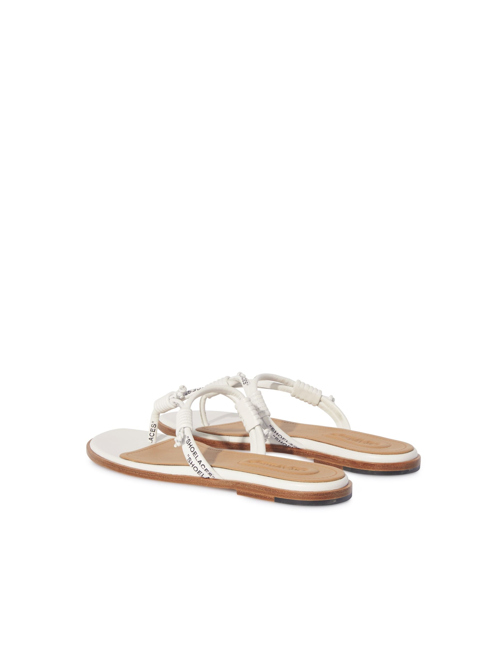 Off-White Shoelace Flat Sandal Womens White