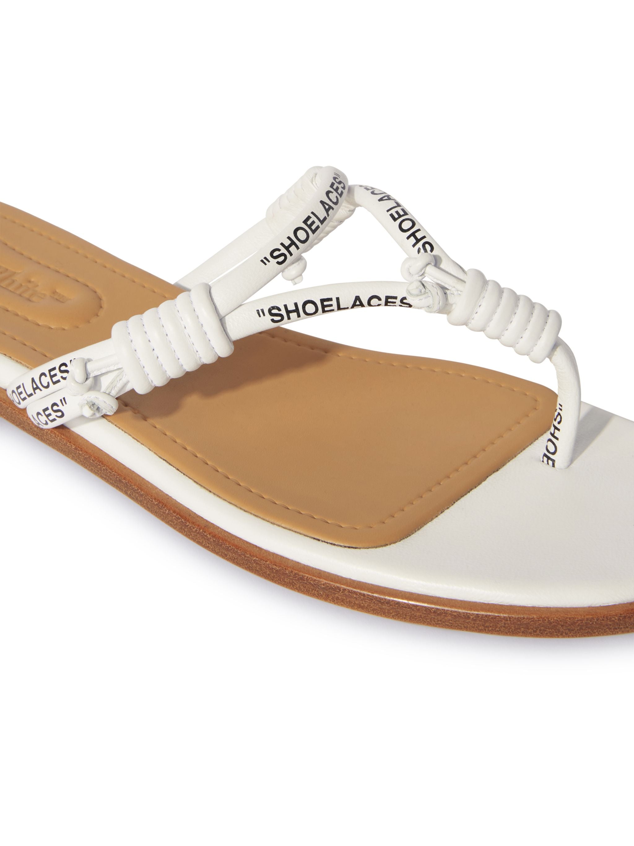Off-White Shoelace Flat Sandal Womens White