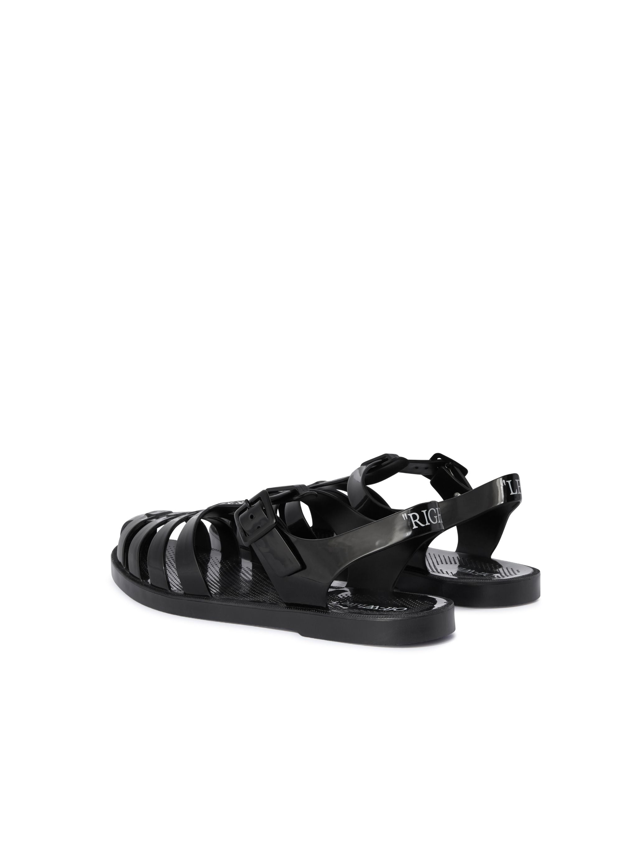 Off-White Black Arrow Pvc Sandals Womens Black