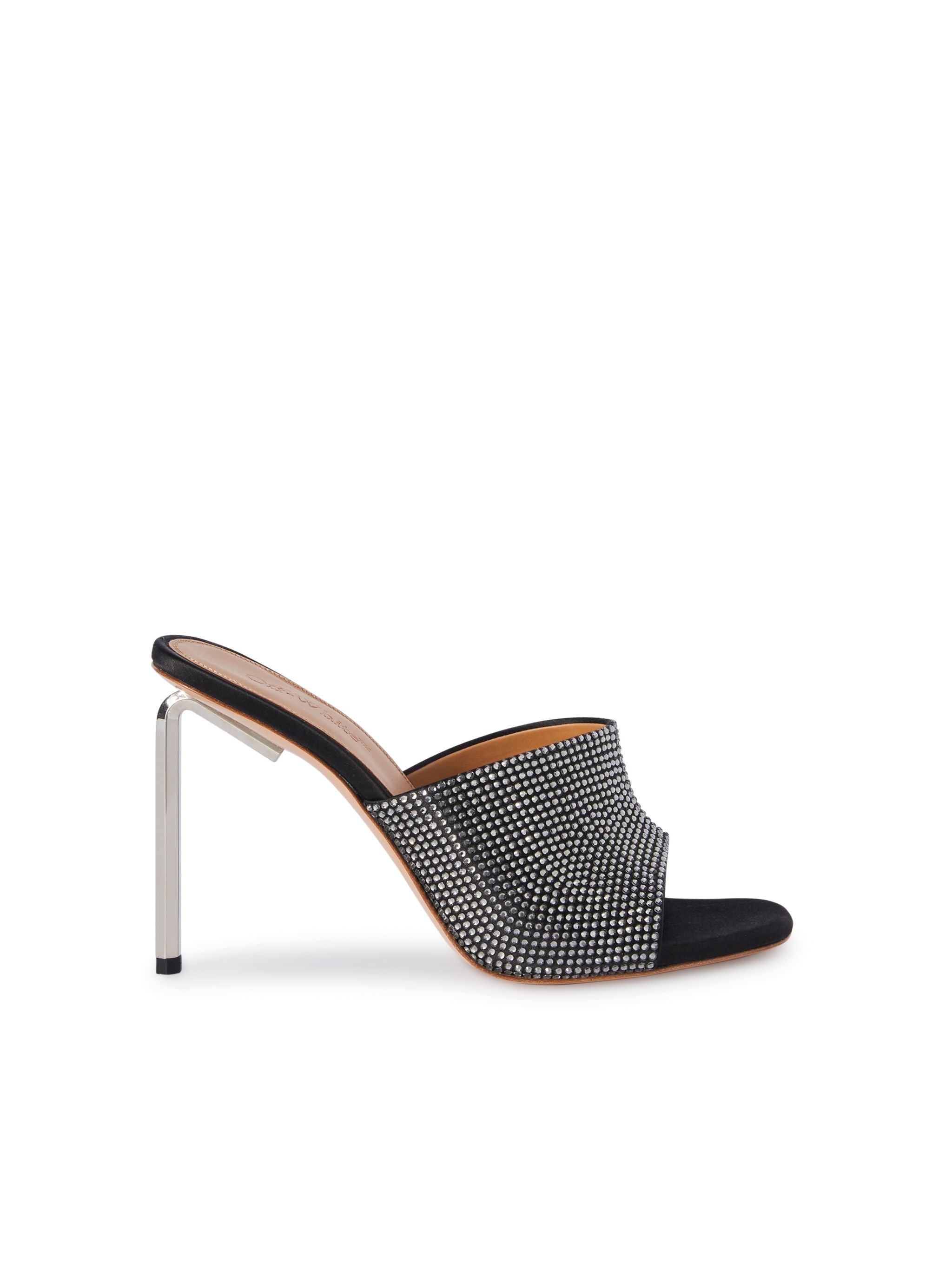 Off-White Shiny High Allen Satin Mule Womens Black