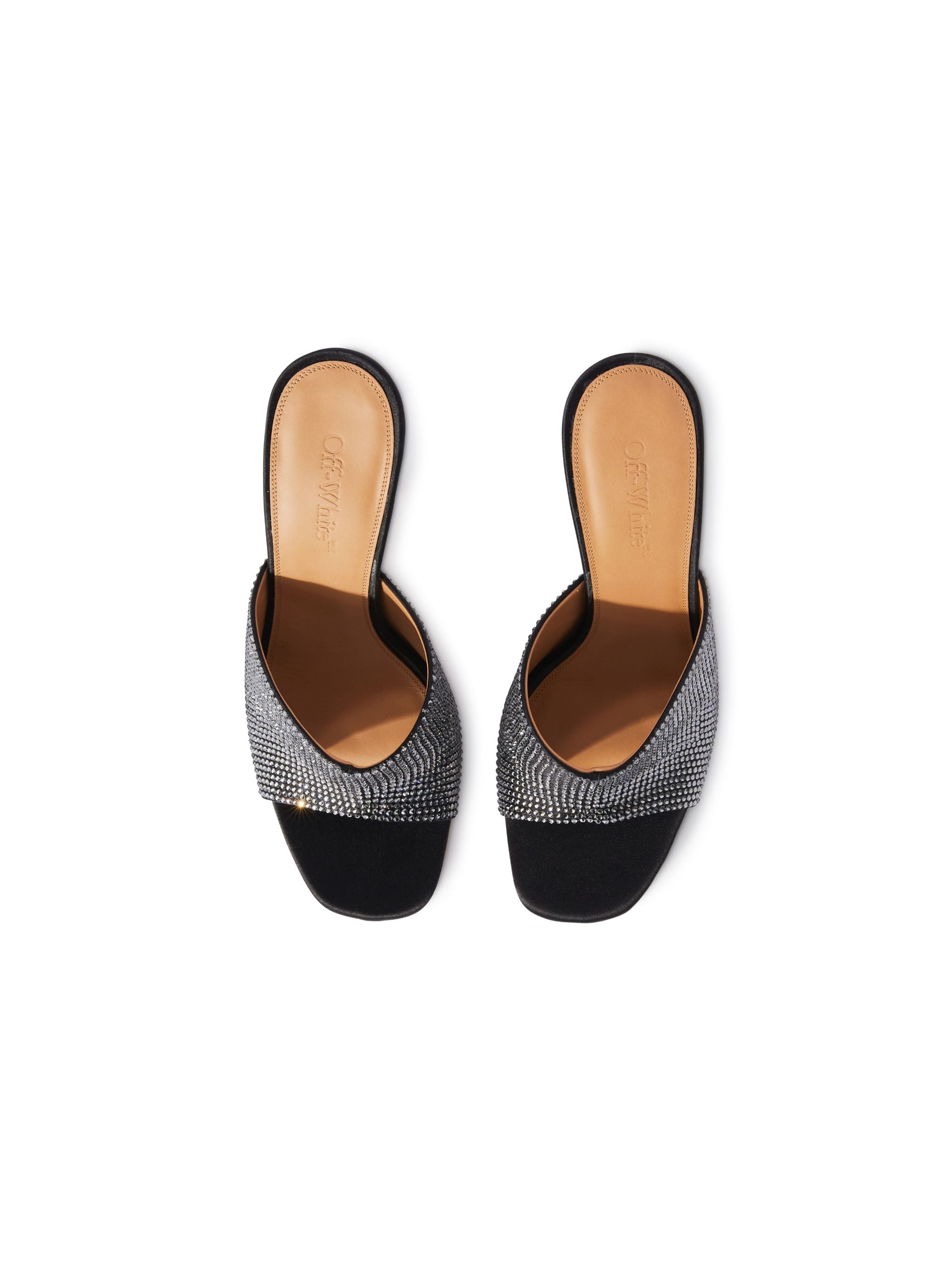 Off-White Shiny High Allen Satin Mule Womens Black