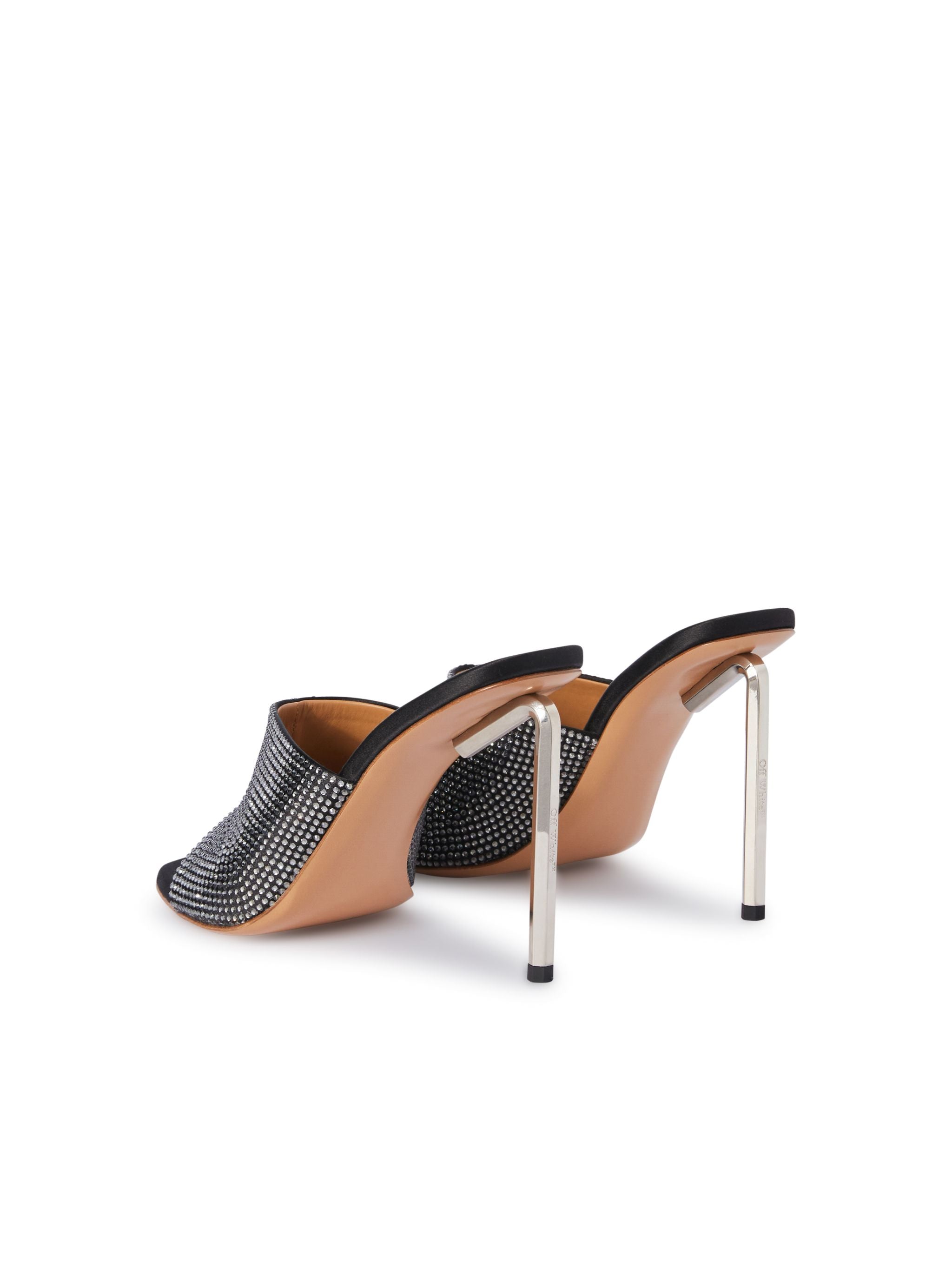 Off-White Shiny High Allen Satin Mule Womens Black