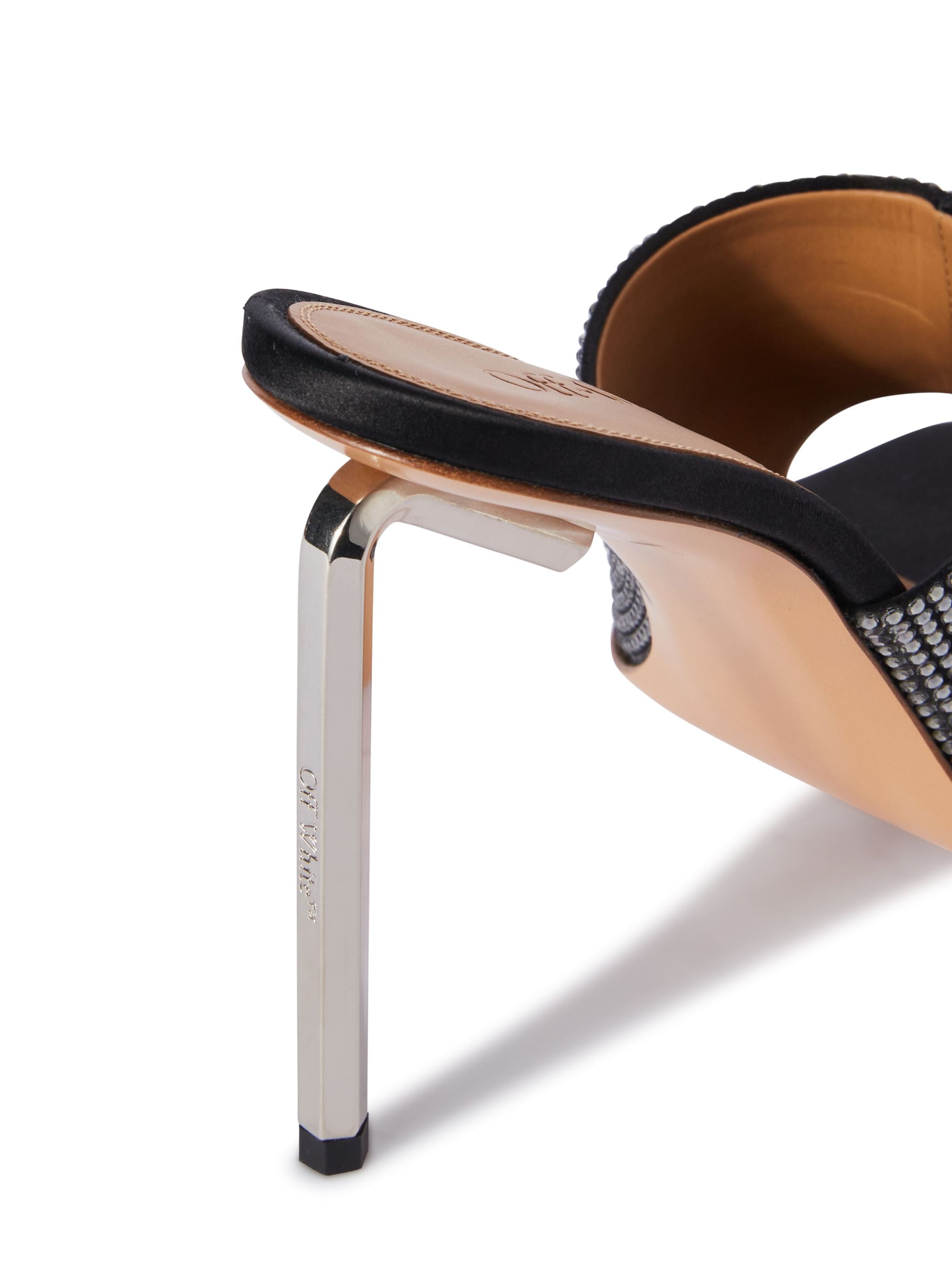 Off-White Shiny High Allen Satin Mule Womens Black