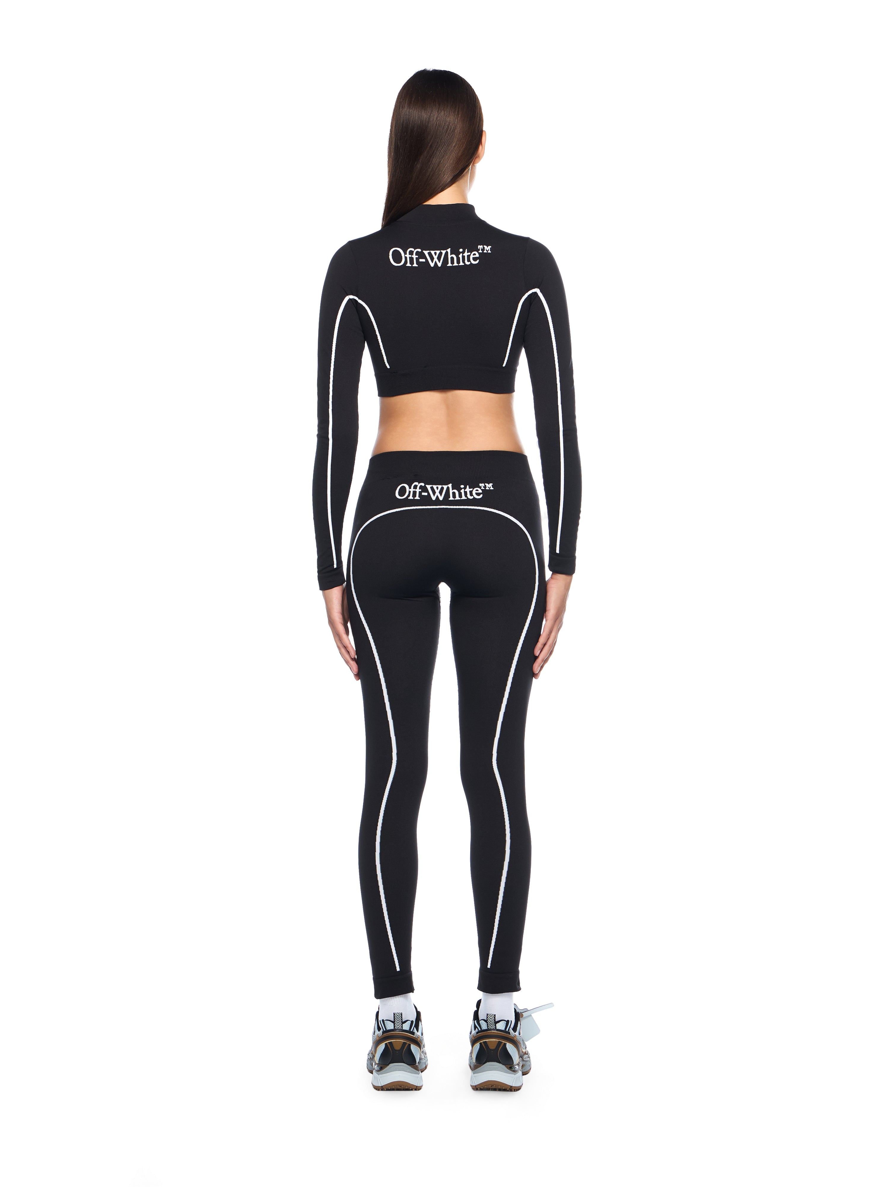 Off-White Off Stamp Seamless Crop Top Black