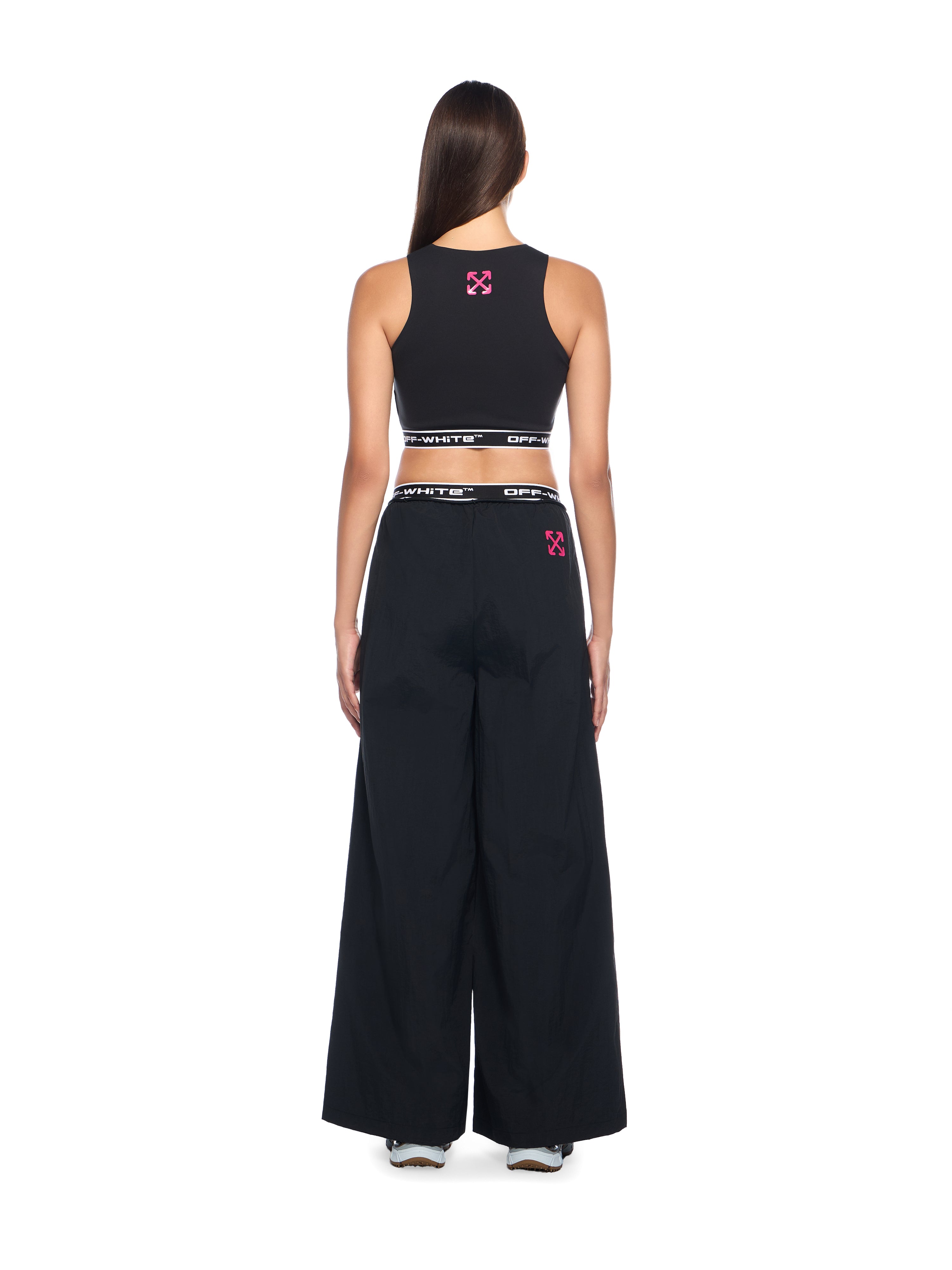Off-White Logoband Wideleg Pants Black