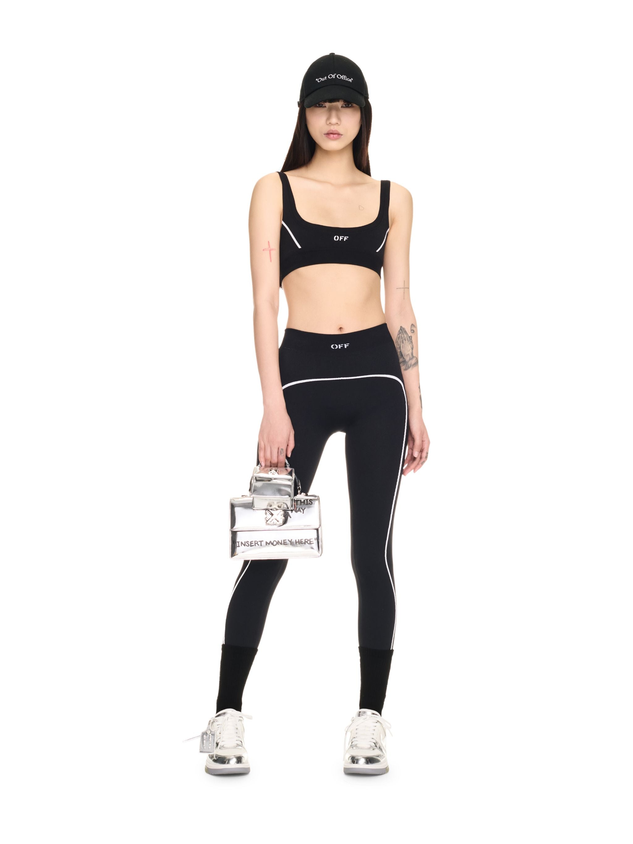 Off-White Black Stamp Seamless Bra