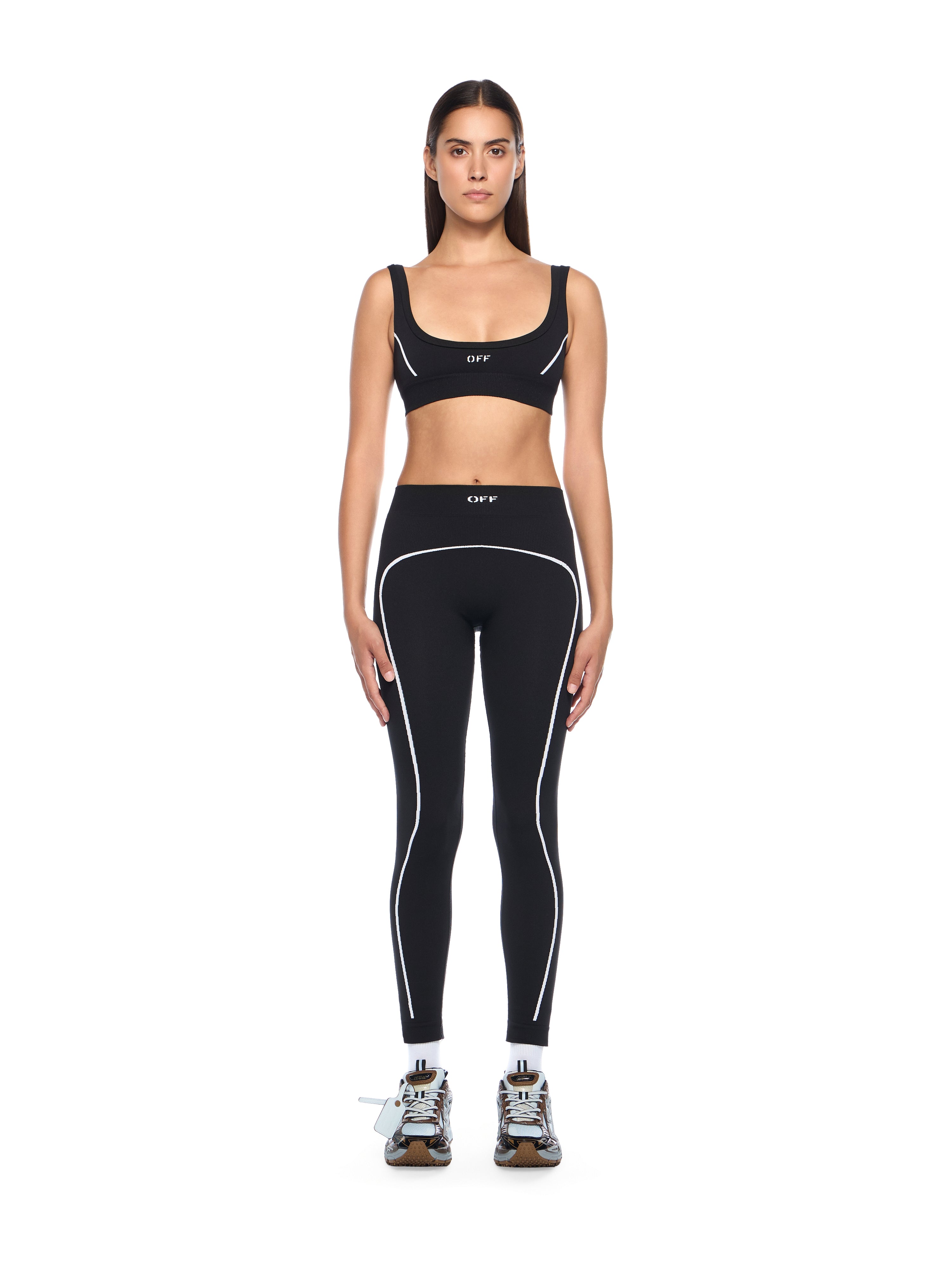 Off-White Off Stamp Seamless Bra Black