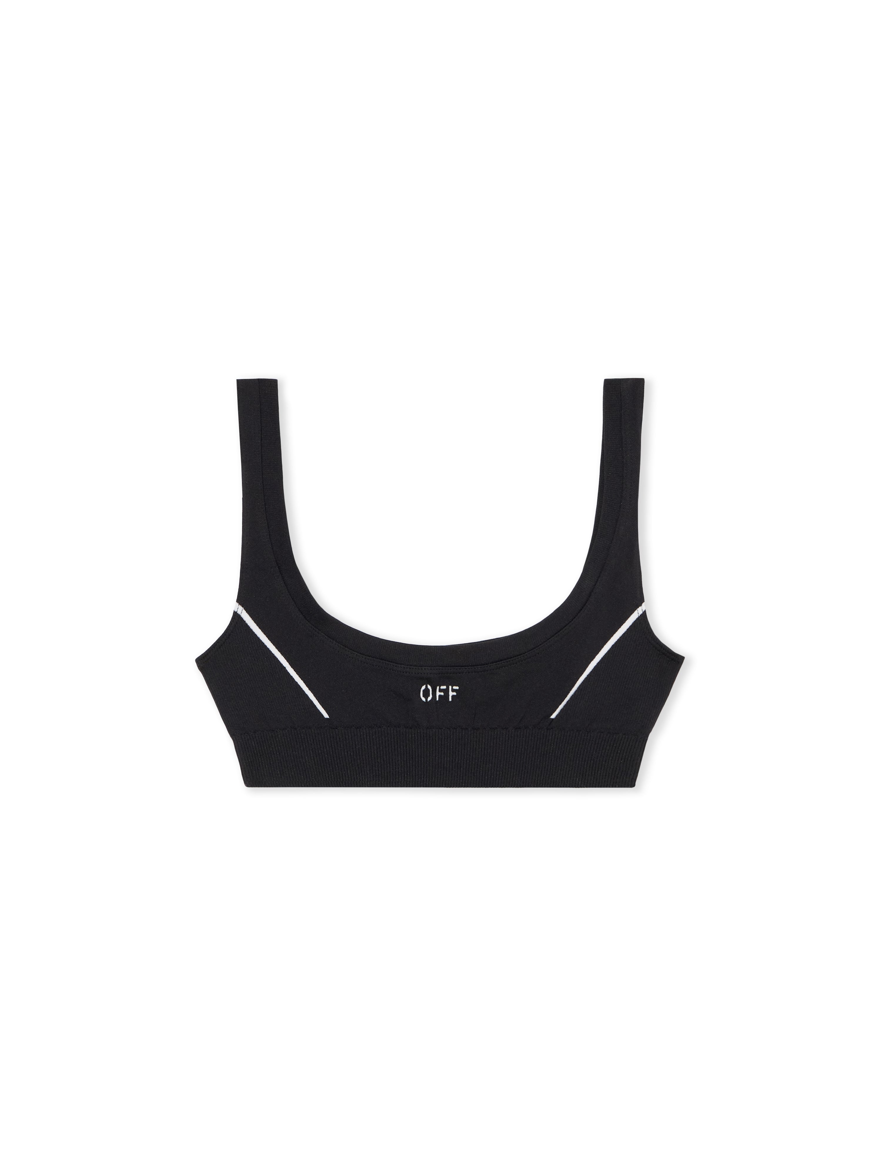 Off-White Off Stamp Seamless Bra Black