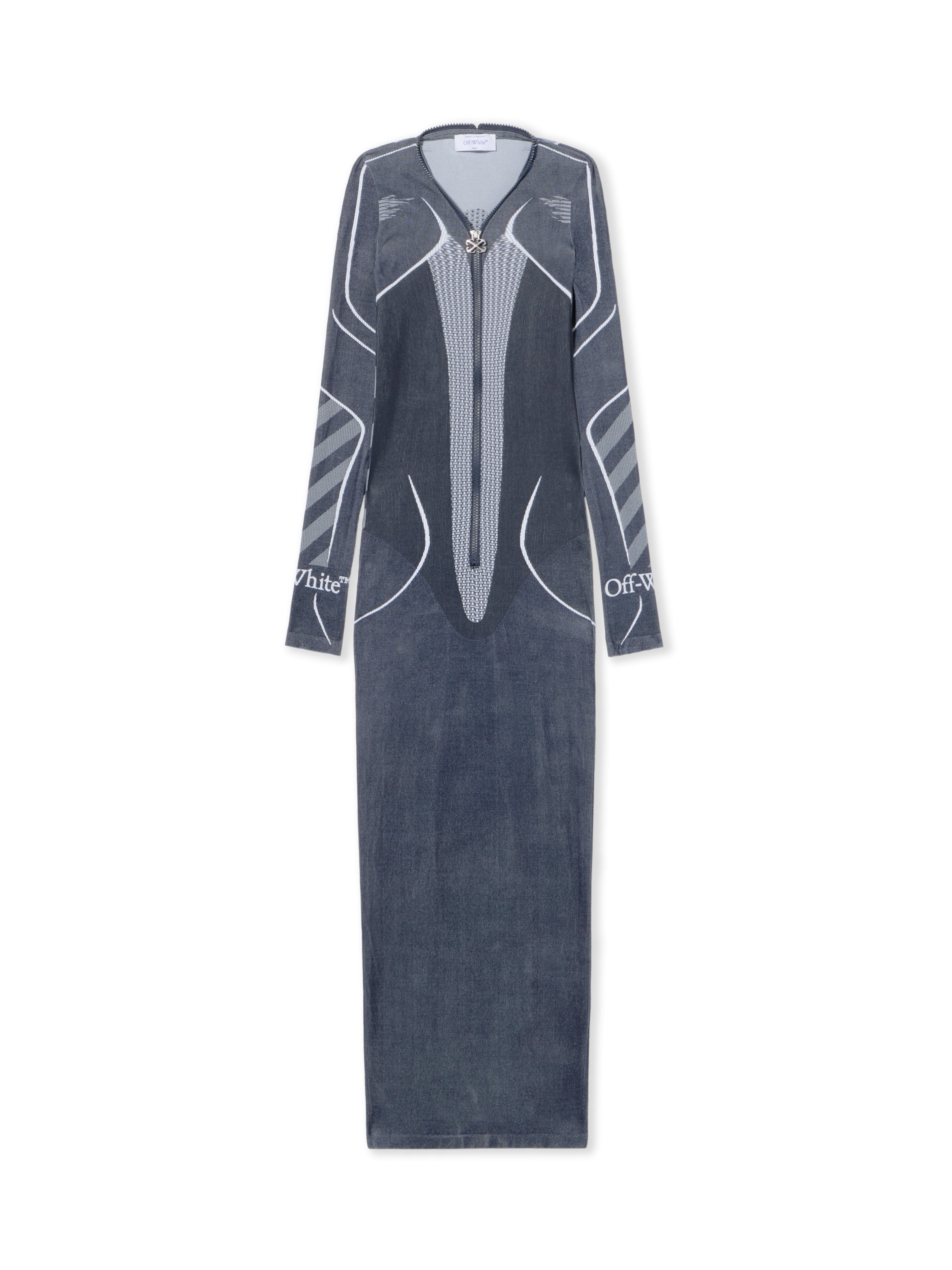 Off-White Diag Seamless Zip Dress Blue