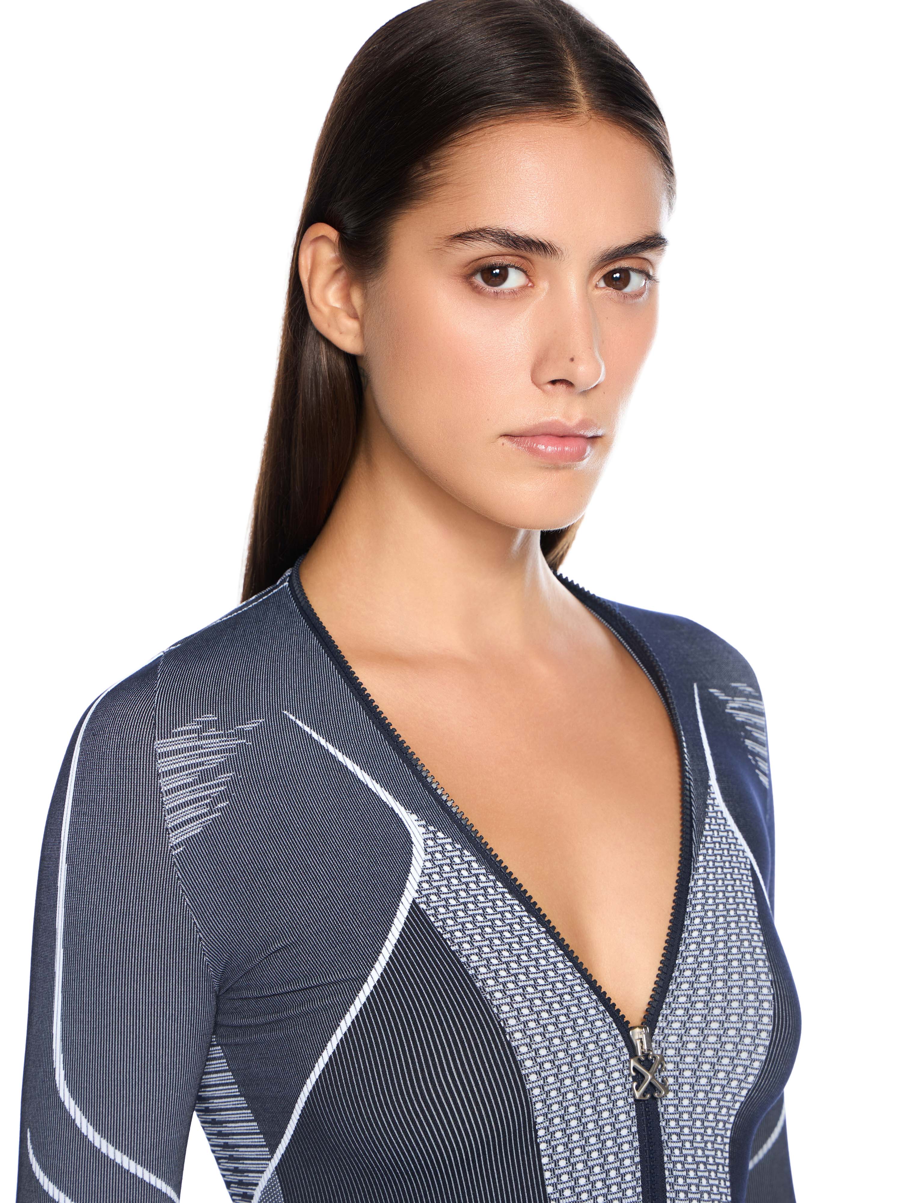 Off-White Diag Seamless Zip Dress Blue