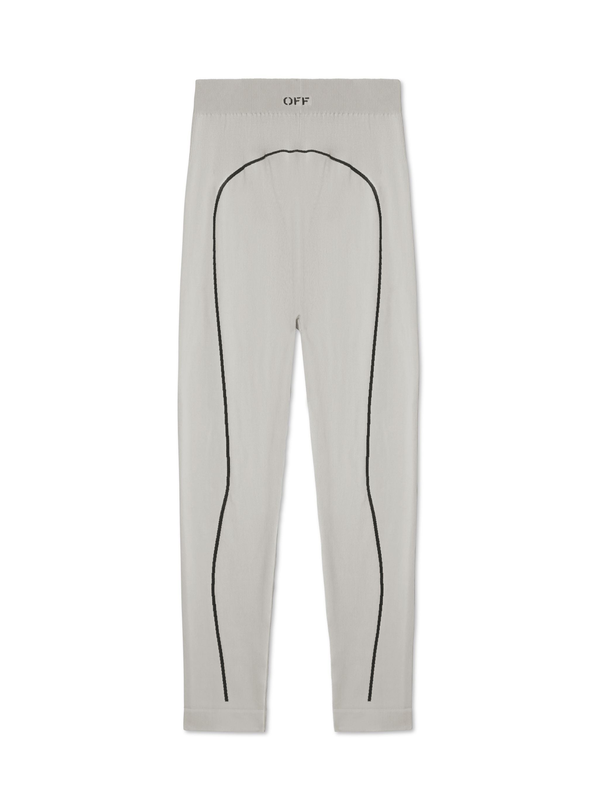 Off-White Gray Stamp Seamless Leggings Grey