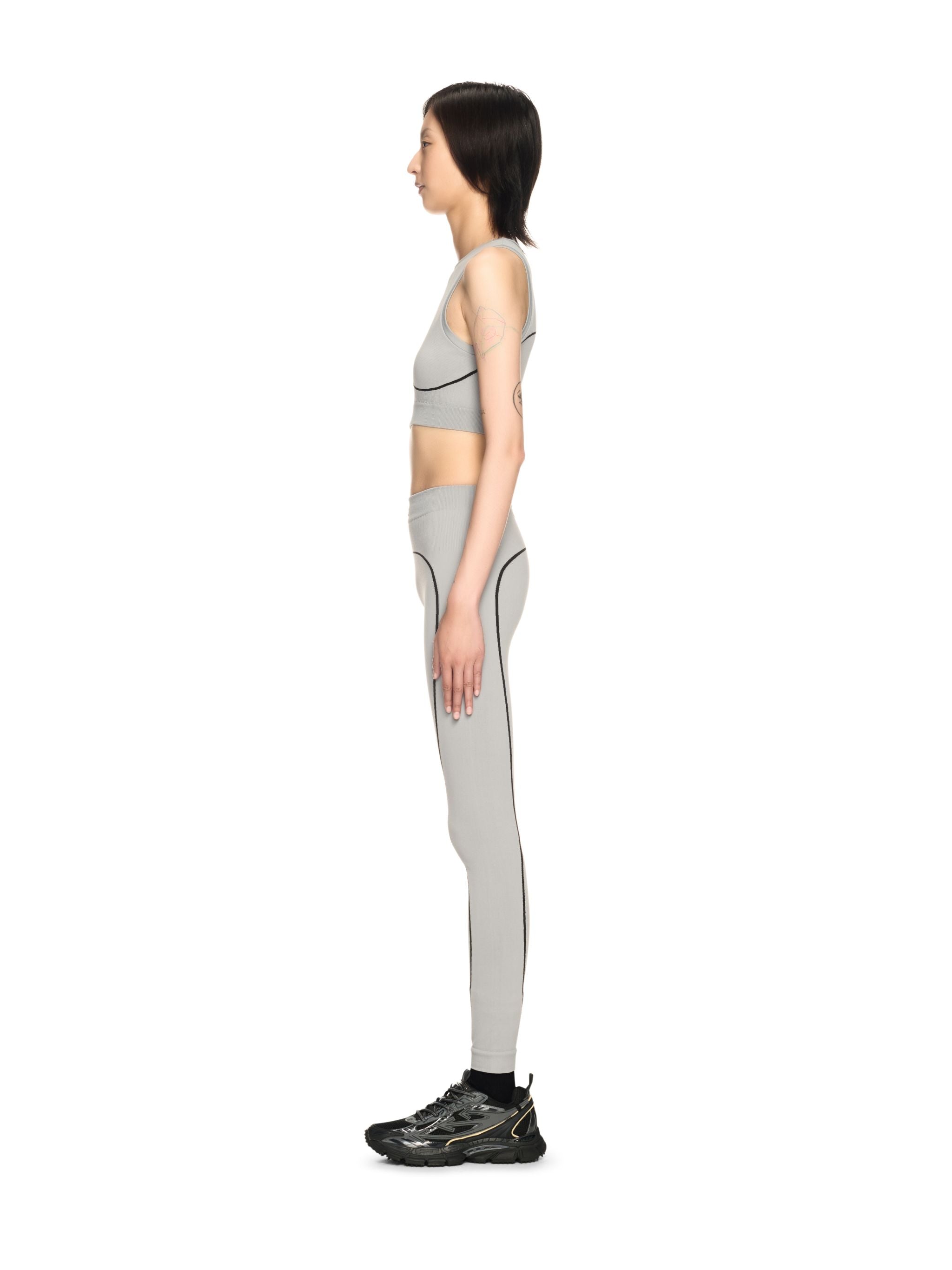 Off-White Gray Stamp Seamless Leggings Grey