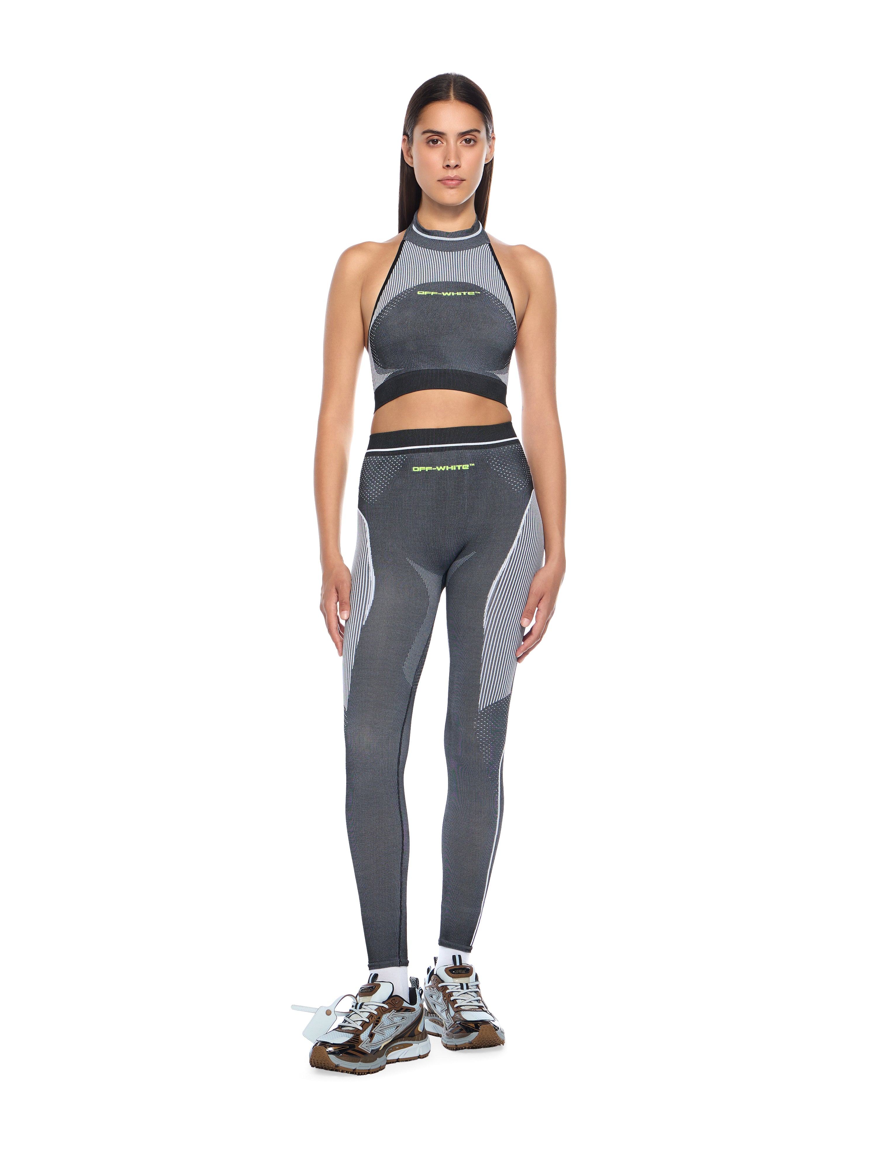 Off-White Race Logo Arrow Seamless Leggings Black