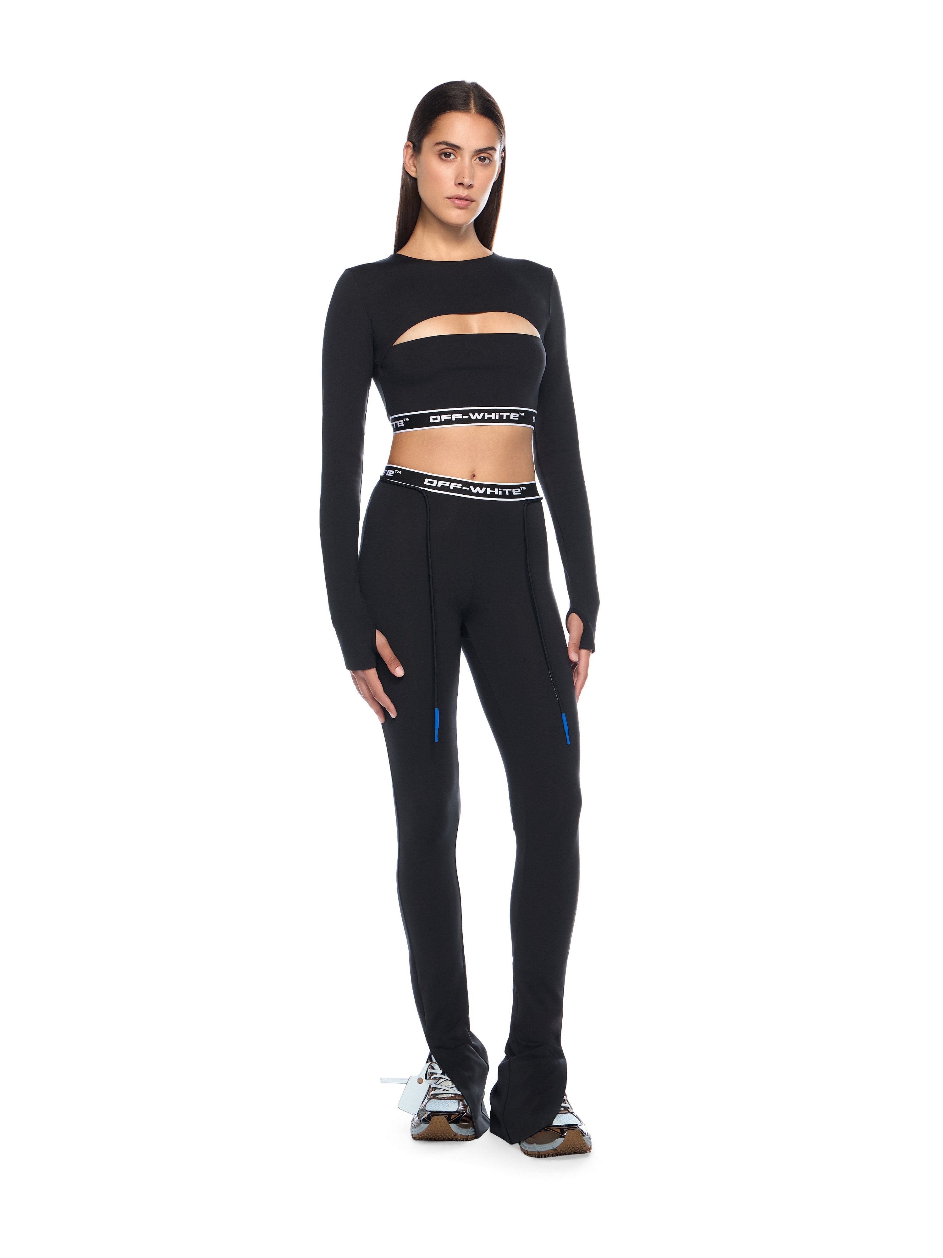 Off-White Logoband Split Leggings Black