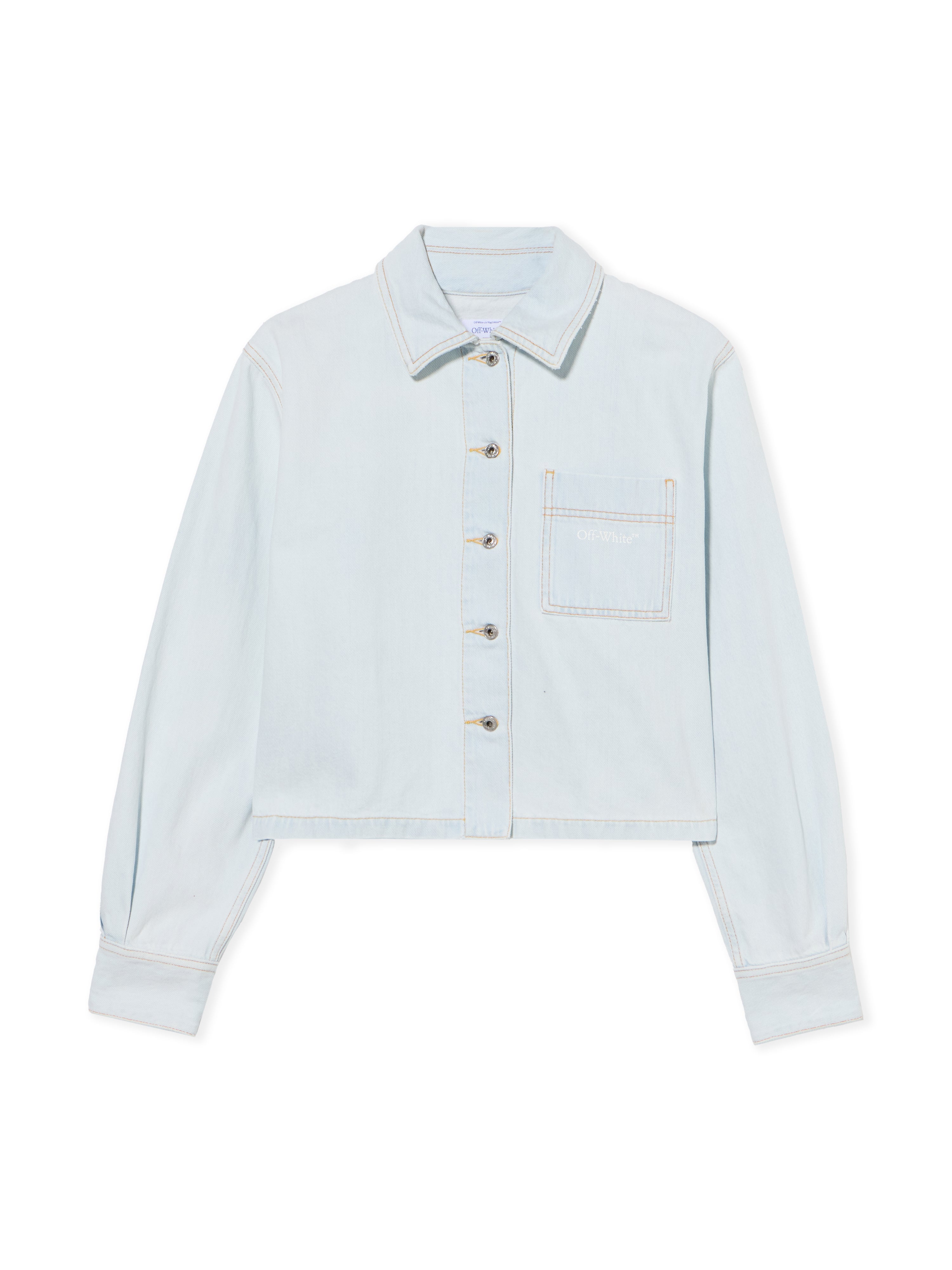 Off-White Diag Long Sleeve Denim Shirt Blue