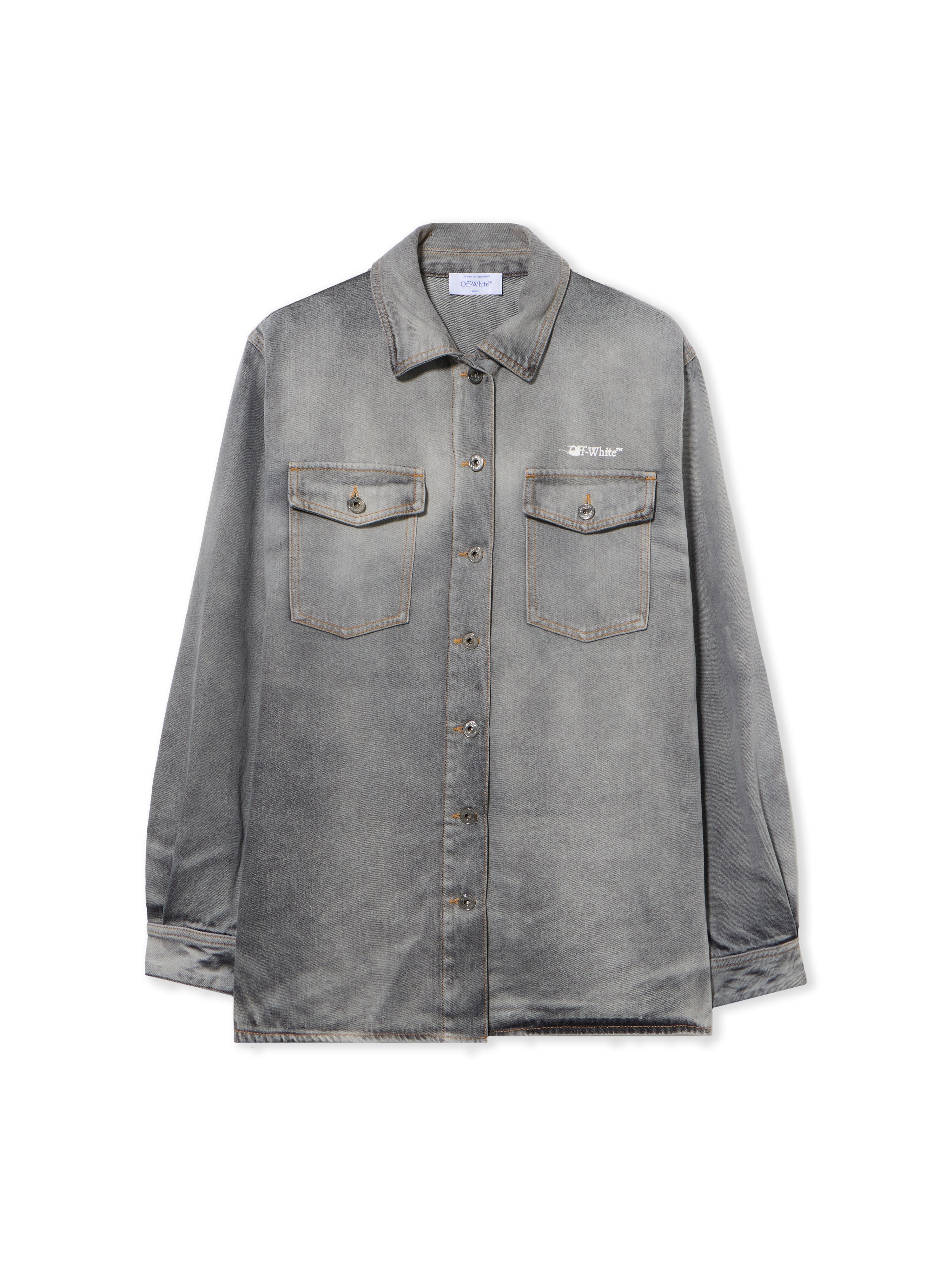 Off-White Ink Arrow Denim Shirt Jacket Black