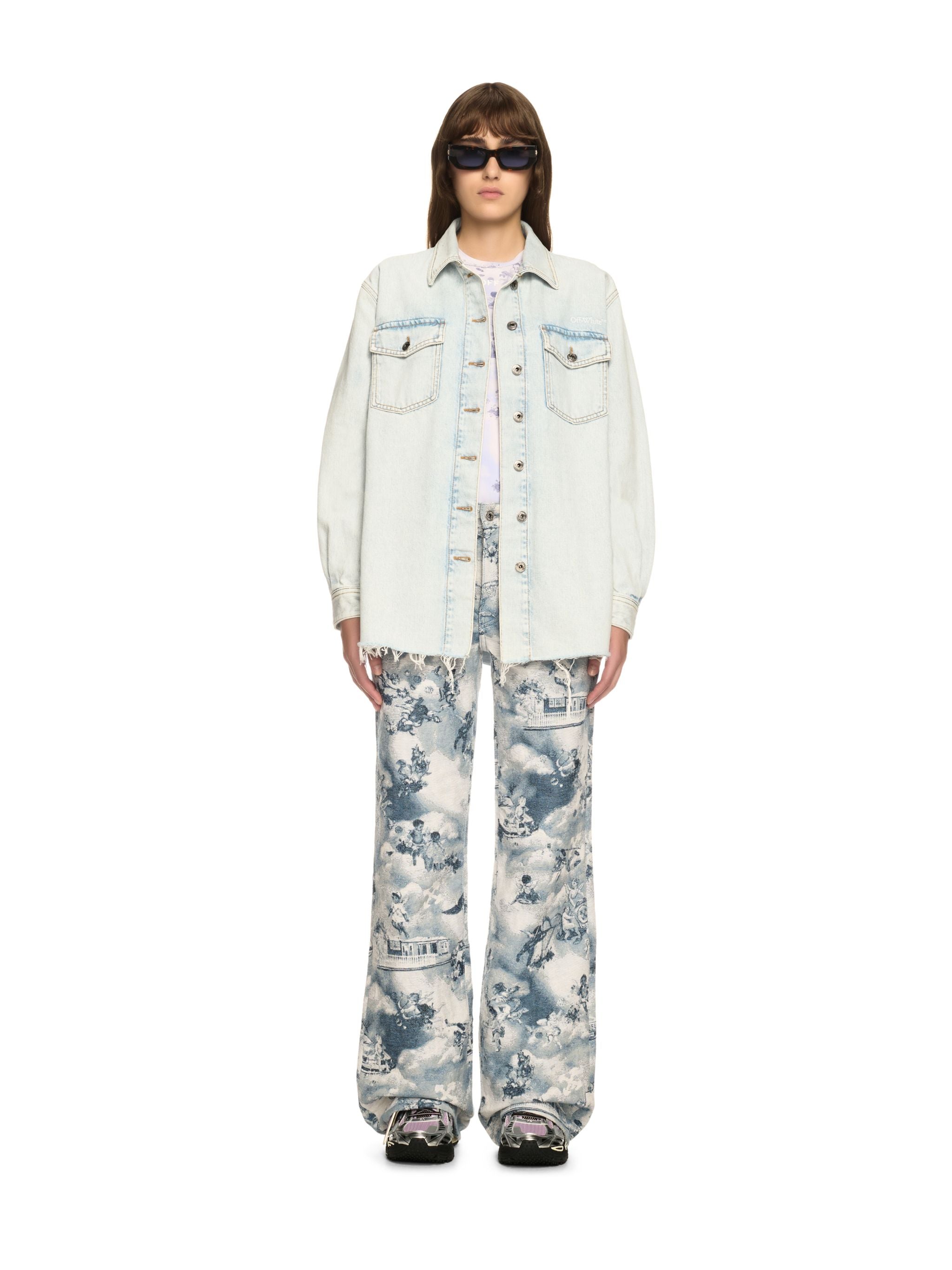 Off-White Fresco Arrow Denim Shirt Jkt Blue