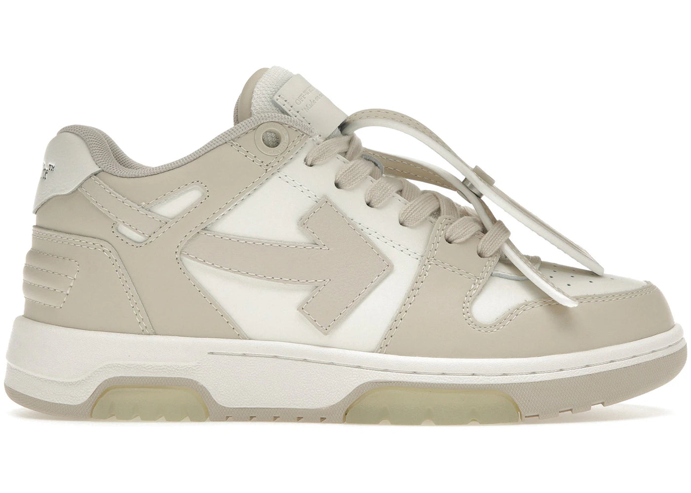 Off-White Out Off Office Calf Leather White Beige (Women'S)