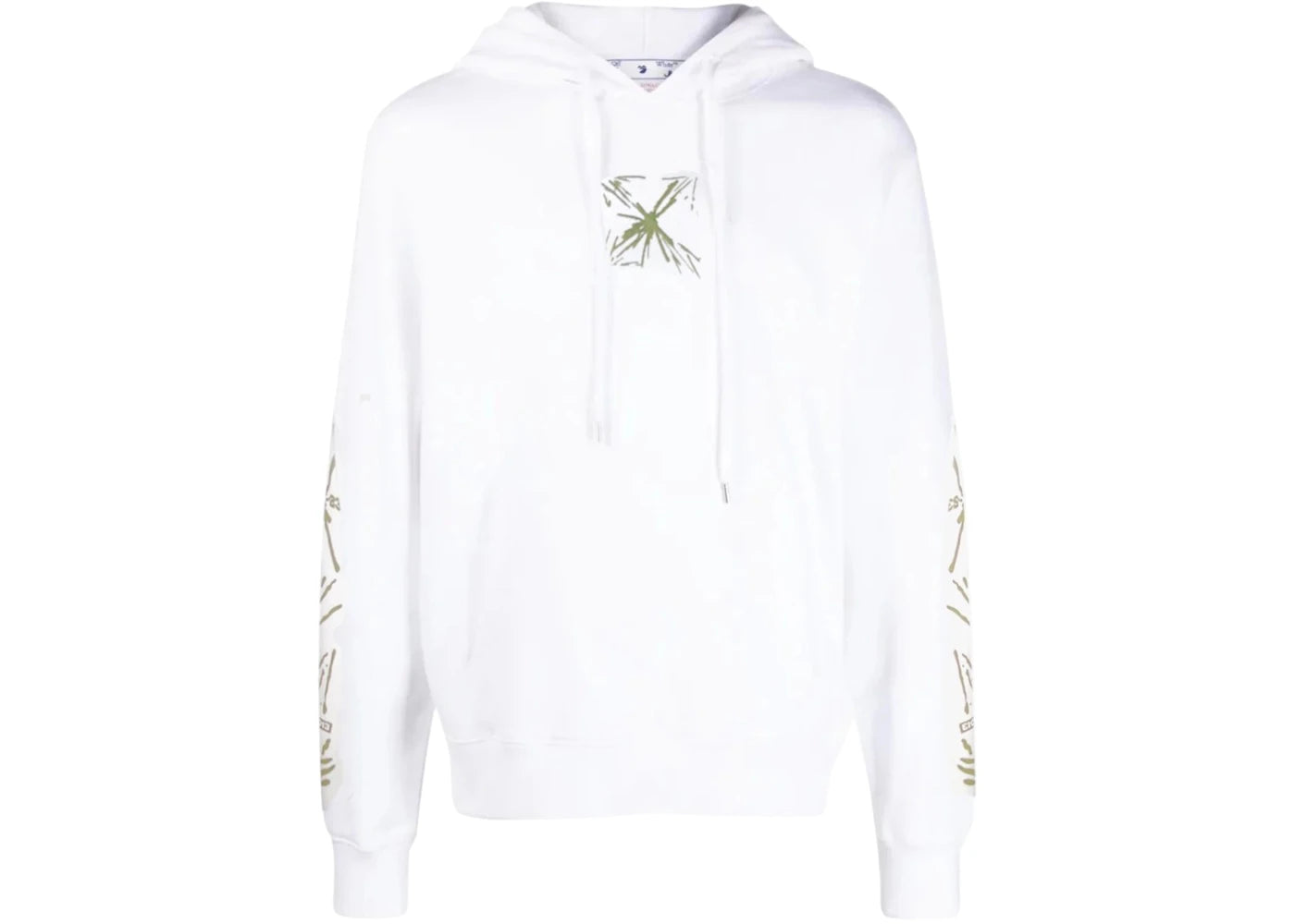 off-white splash arrow skate fit hoodie white