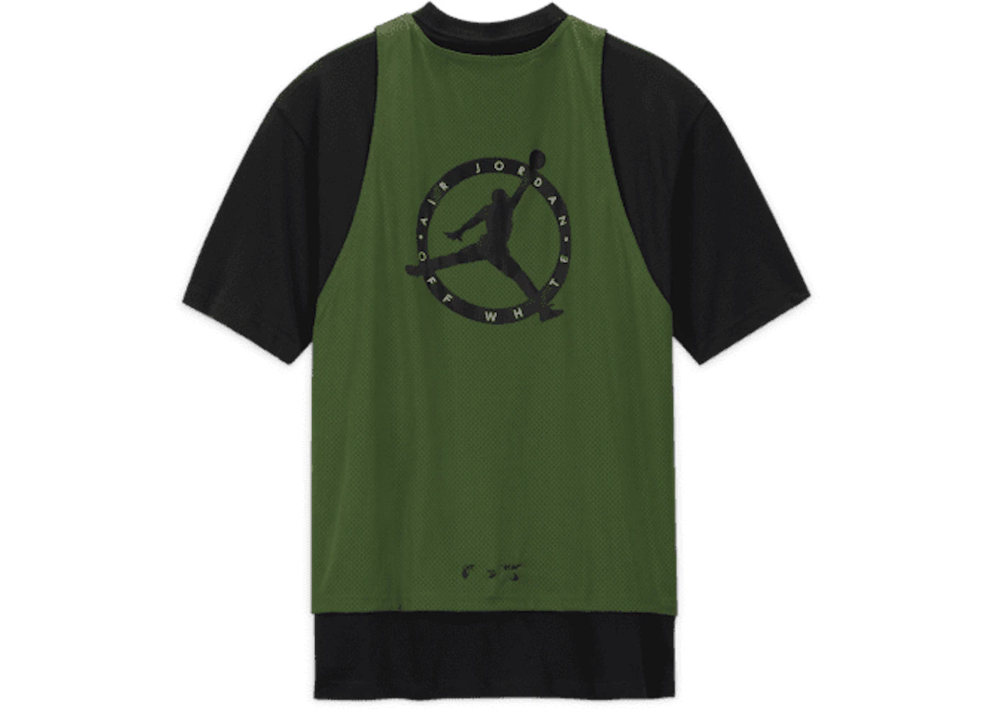 off-white x jordan top green/black