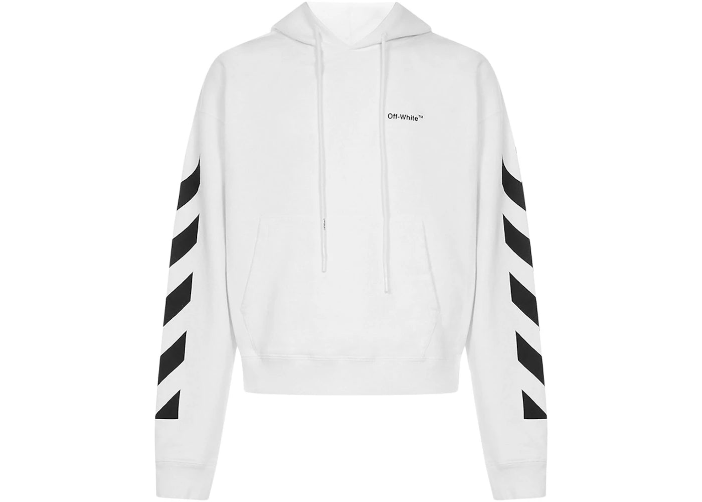 off-white diagonal helvetica oversized hoodie white/black
