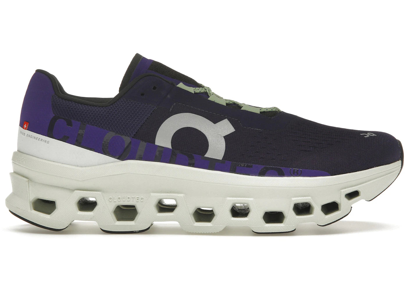 On Running Cloudmonster Acai Purple Yellow