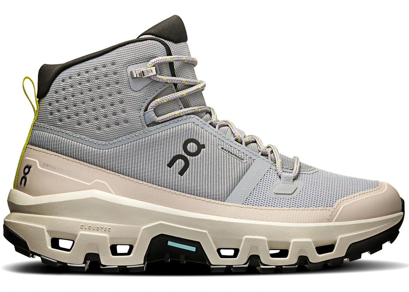 On Running Cloudrock Mid Waterproof Alloy Ice Womens