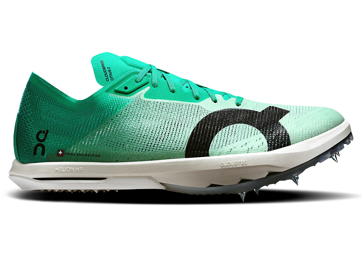 on running cloudspike citius 2 mint white (women's)