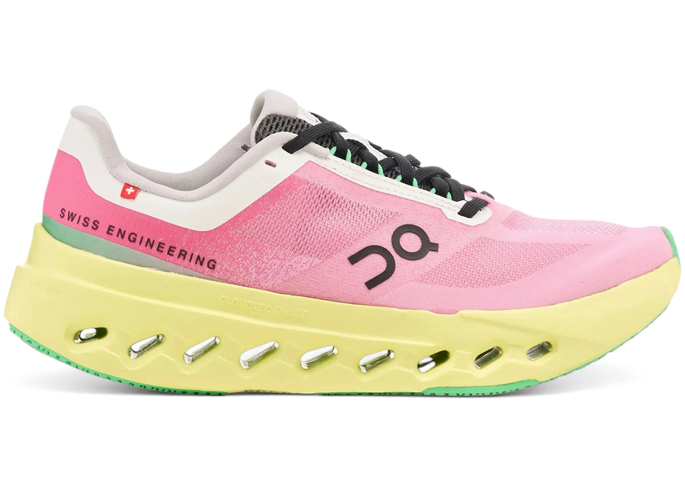 on running cloudsurfer next pink limelight (women's)