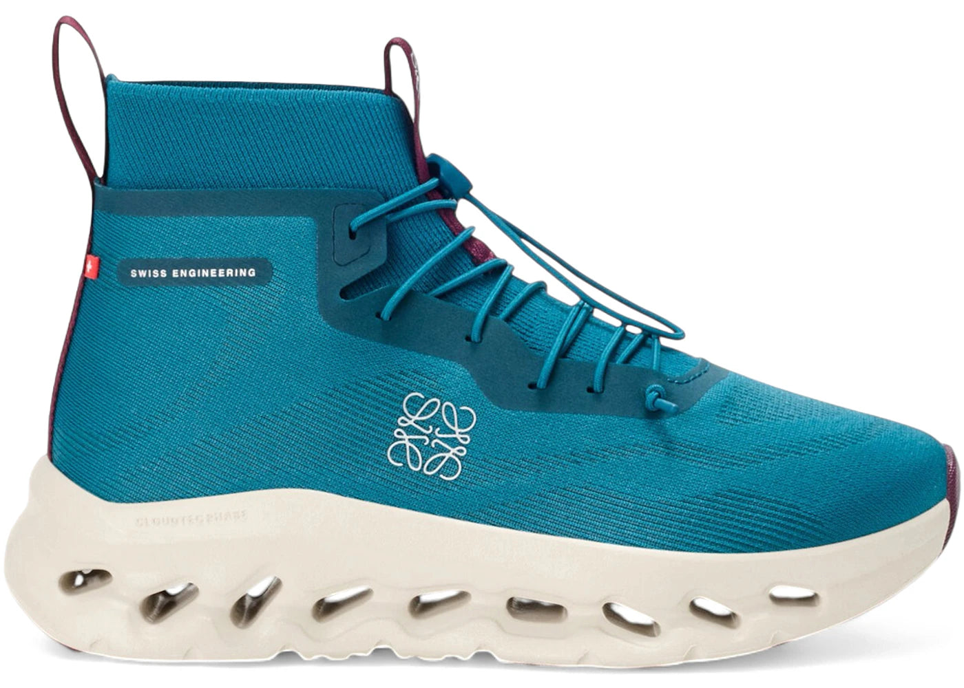 On Running Cloudtilt Hi Loewe Teal Oatmeal Burgundy (Women'S)