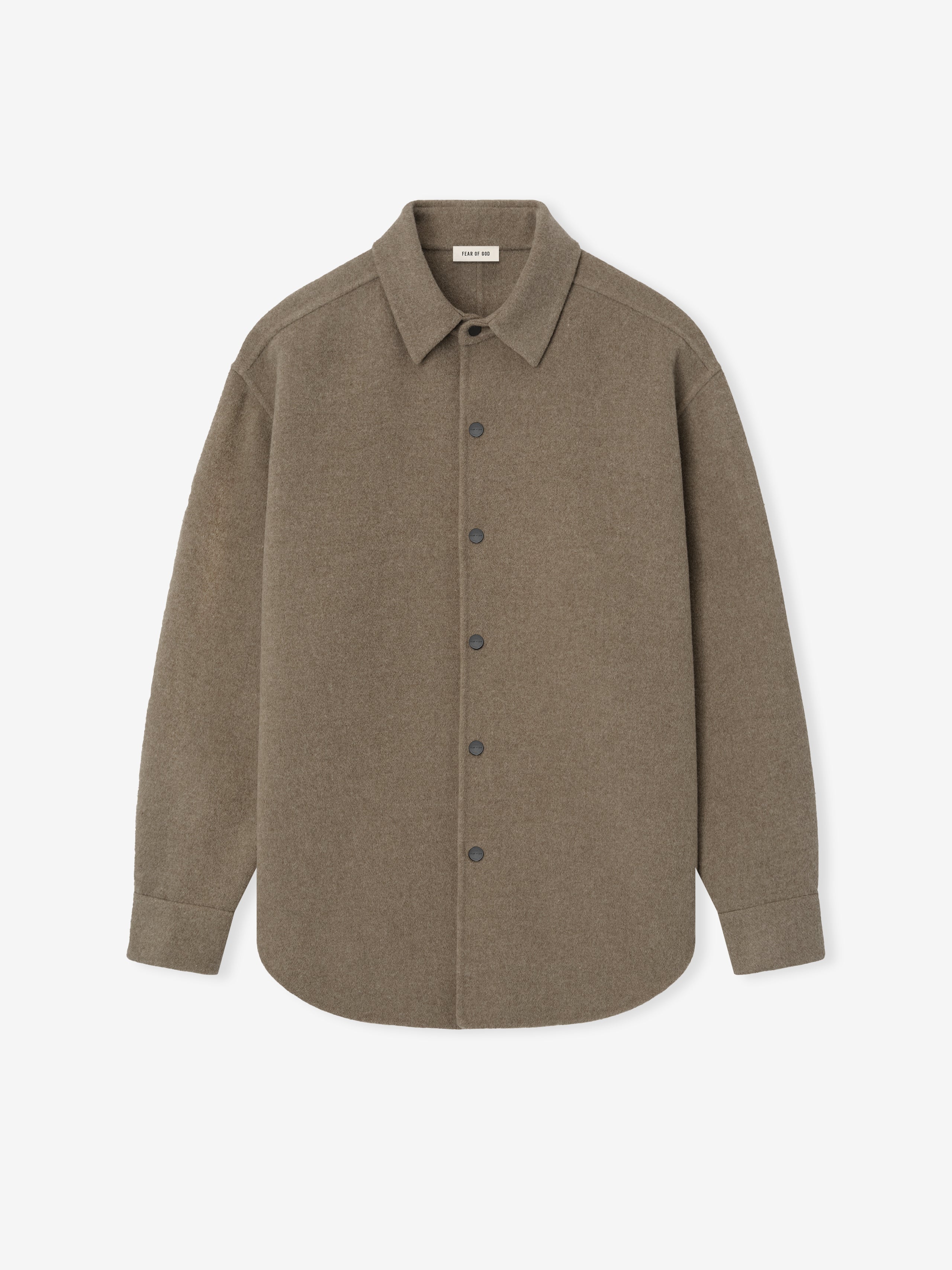 Essentials Wool Cashmere Overshirt Walnut
