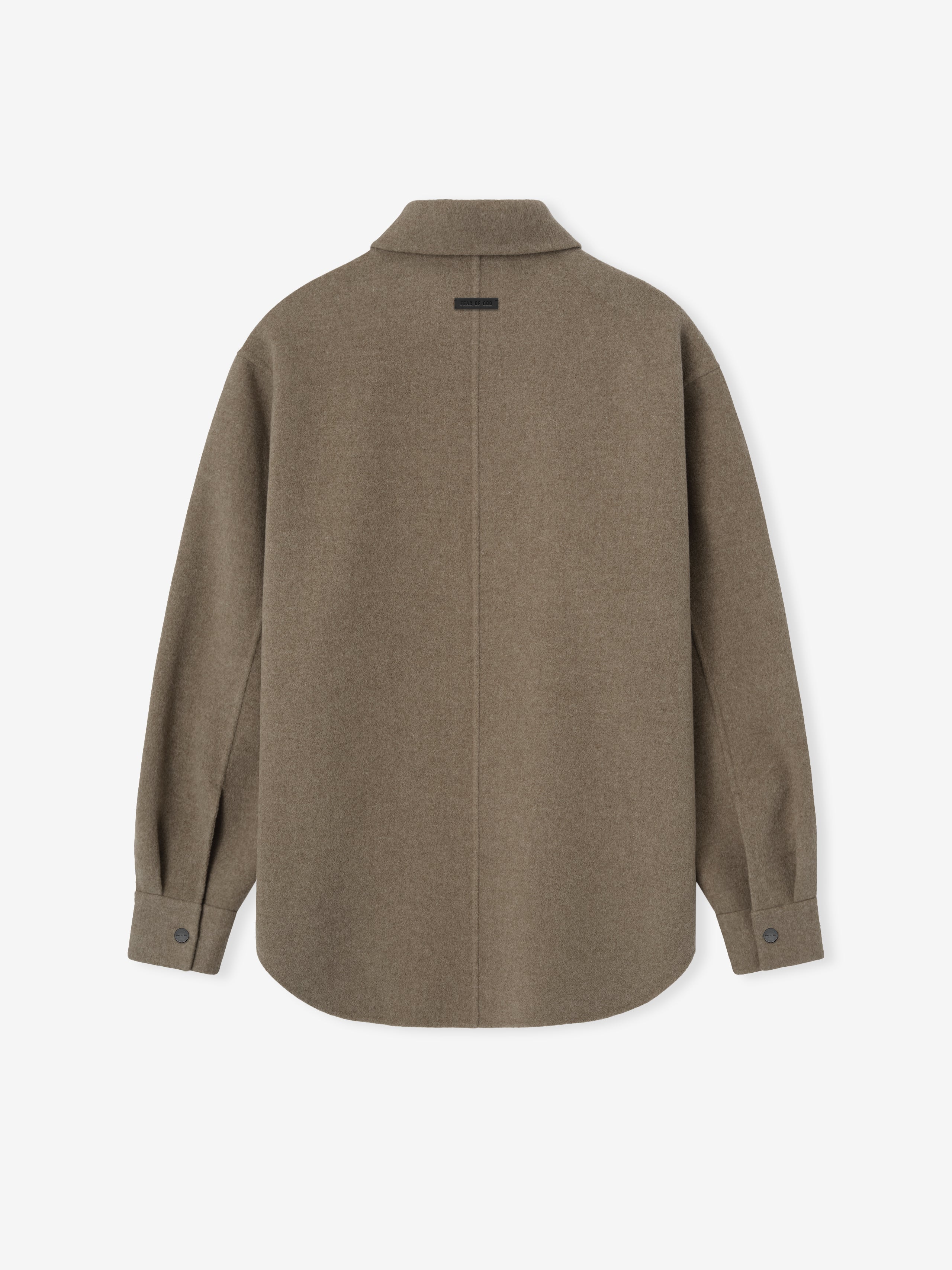Essentials Wool Cashmere Overshirt Walnut